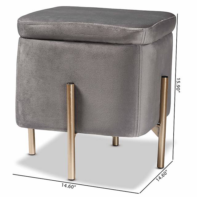 Dobell Gray Ottoman - Thumbnail - Image 8