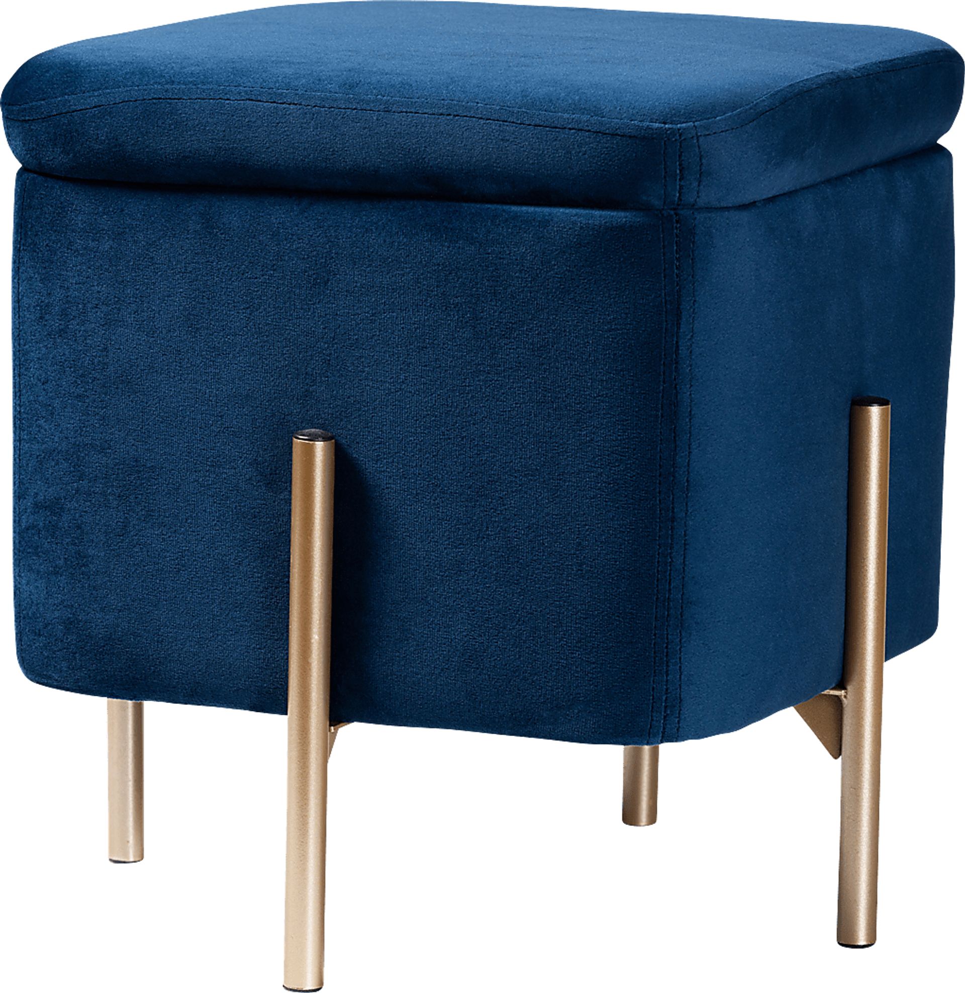 Dobell Navy Ottoman - Image 1