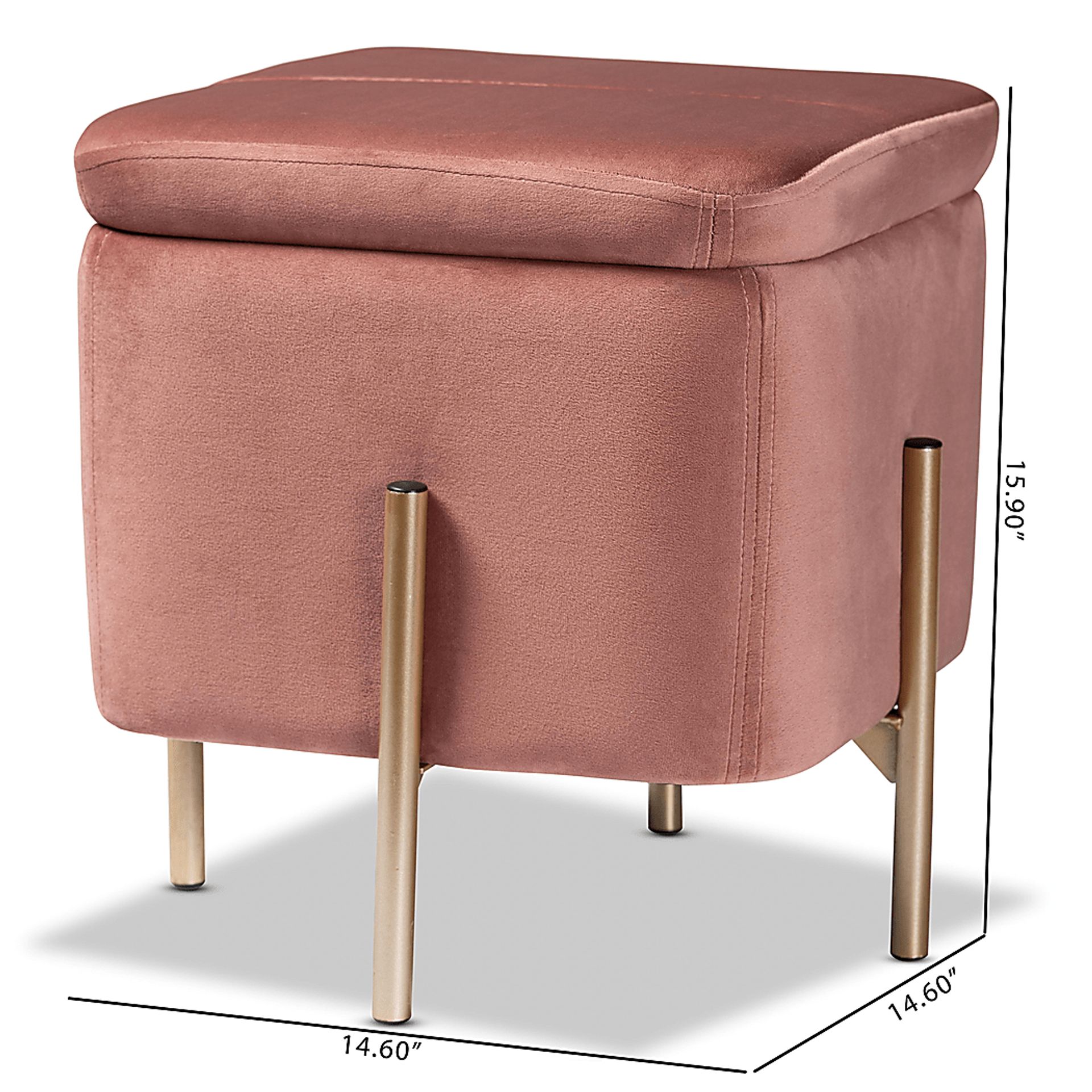 Dobell Pink Ottoman - Image 8