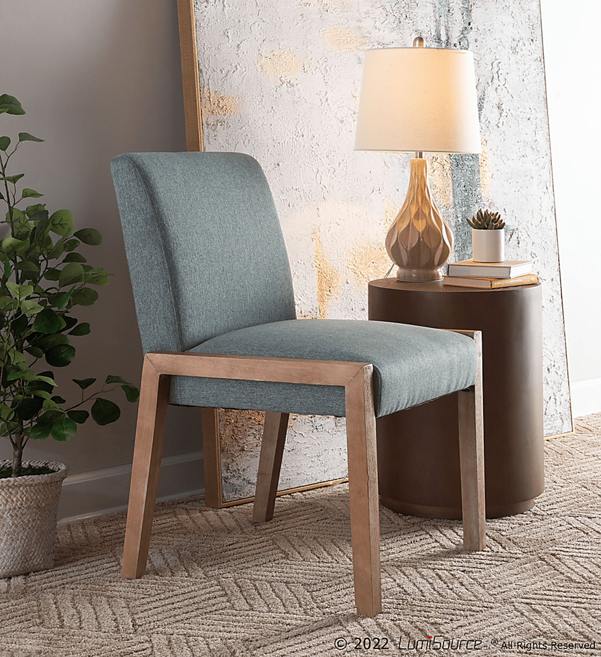 Dobester II Light Teal Side Chair, Set of 2 - Image 5
