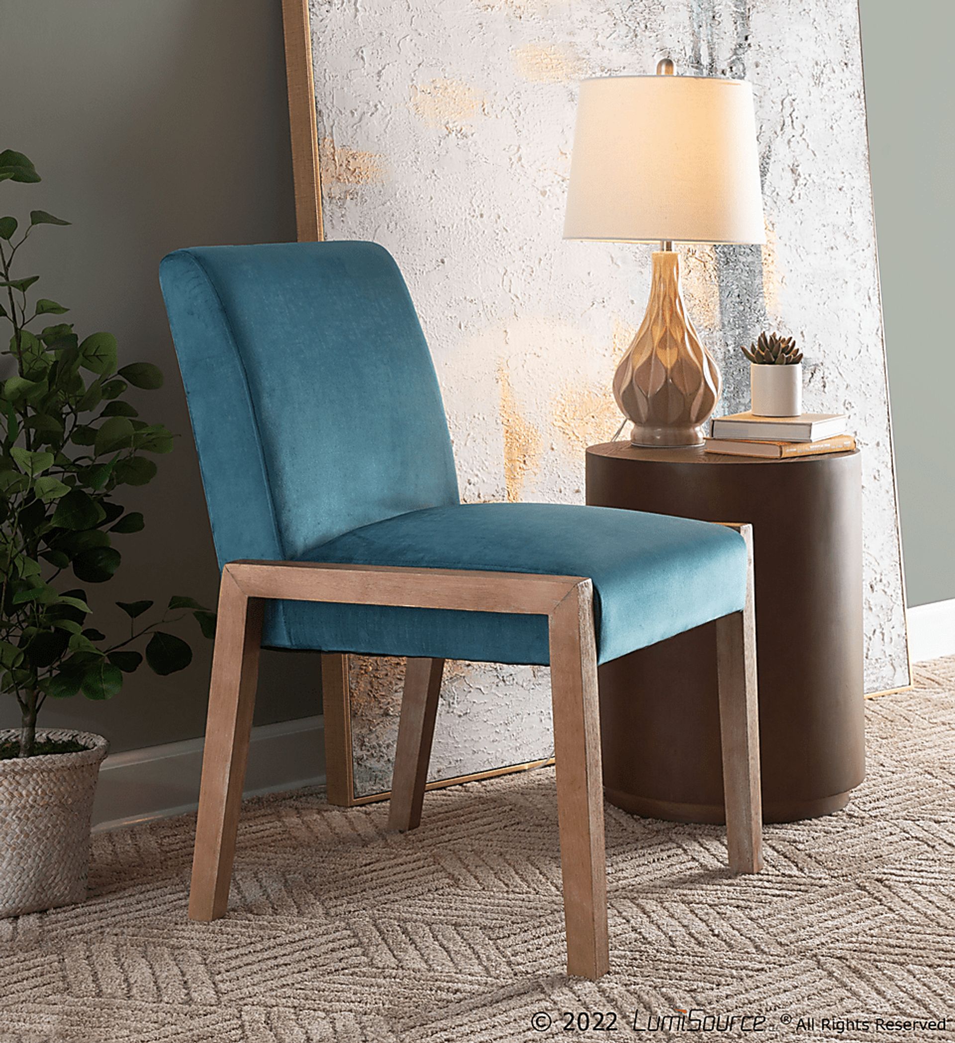 Dobester II Teal Side Chair, Set of 2 - Image 9