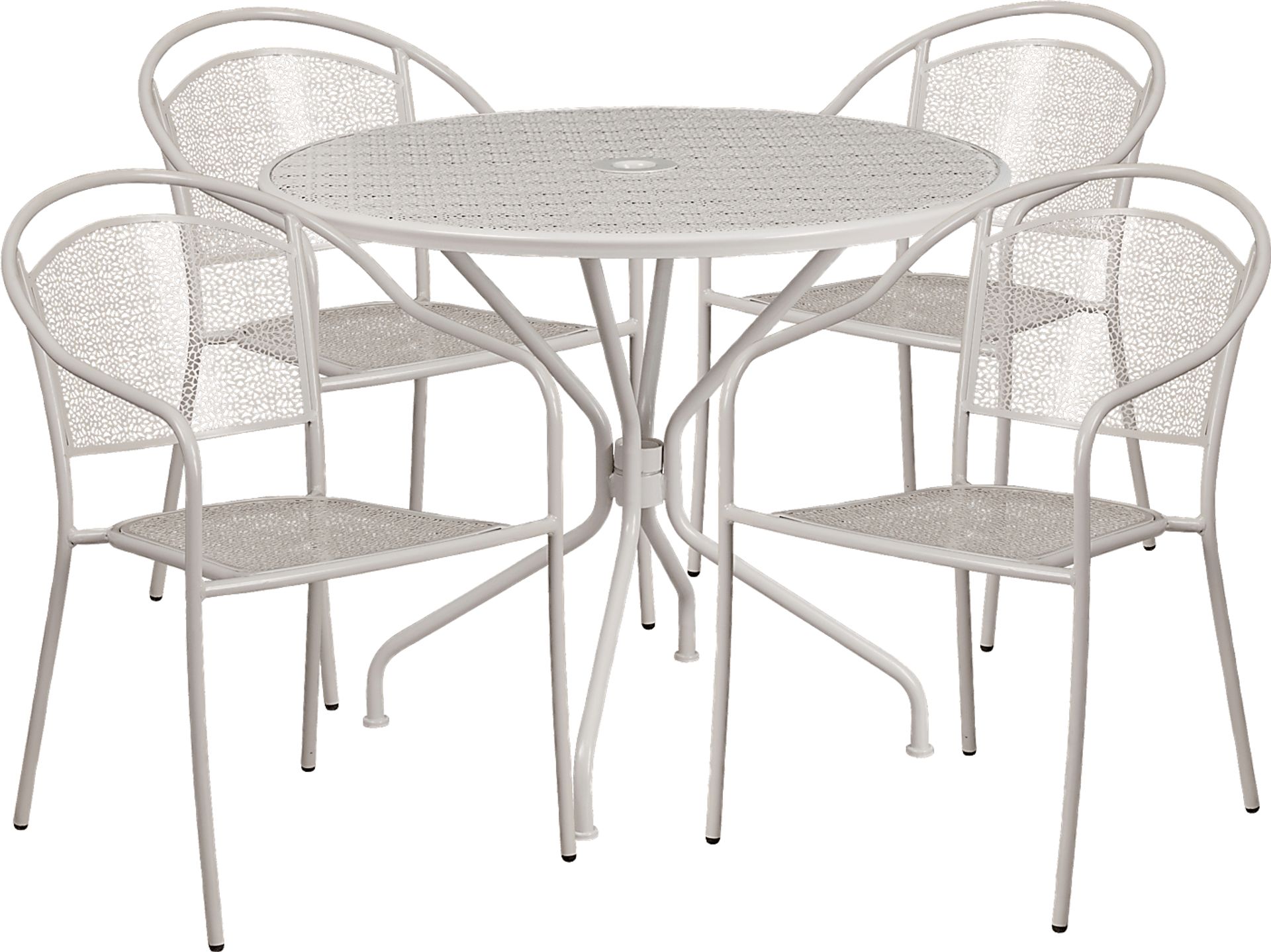 Dockside Light Gray 5 Pc 35 in. Round Patio Set - Image 1