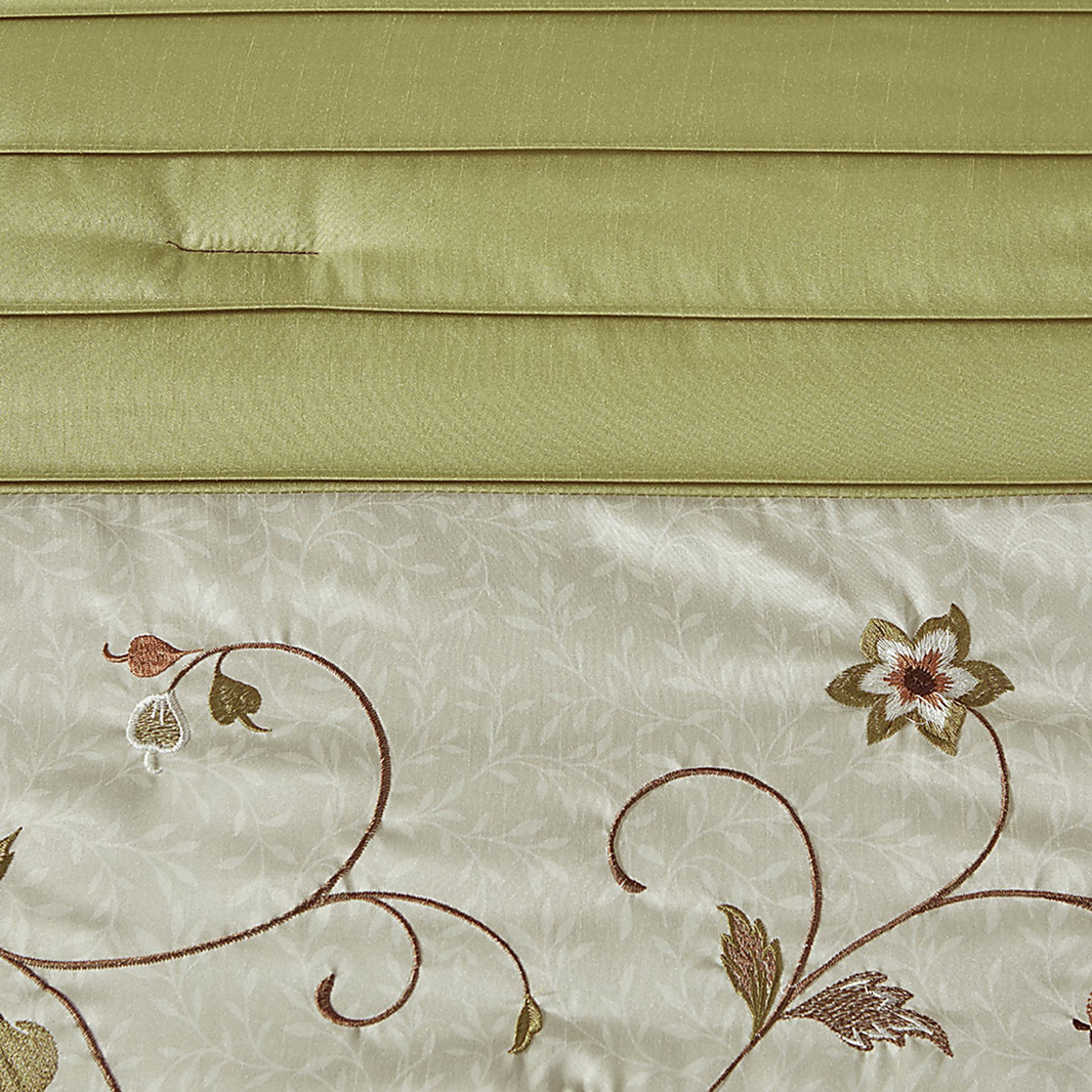 Dodt Green Brown 7 Pc King Comforter Set - Image 4