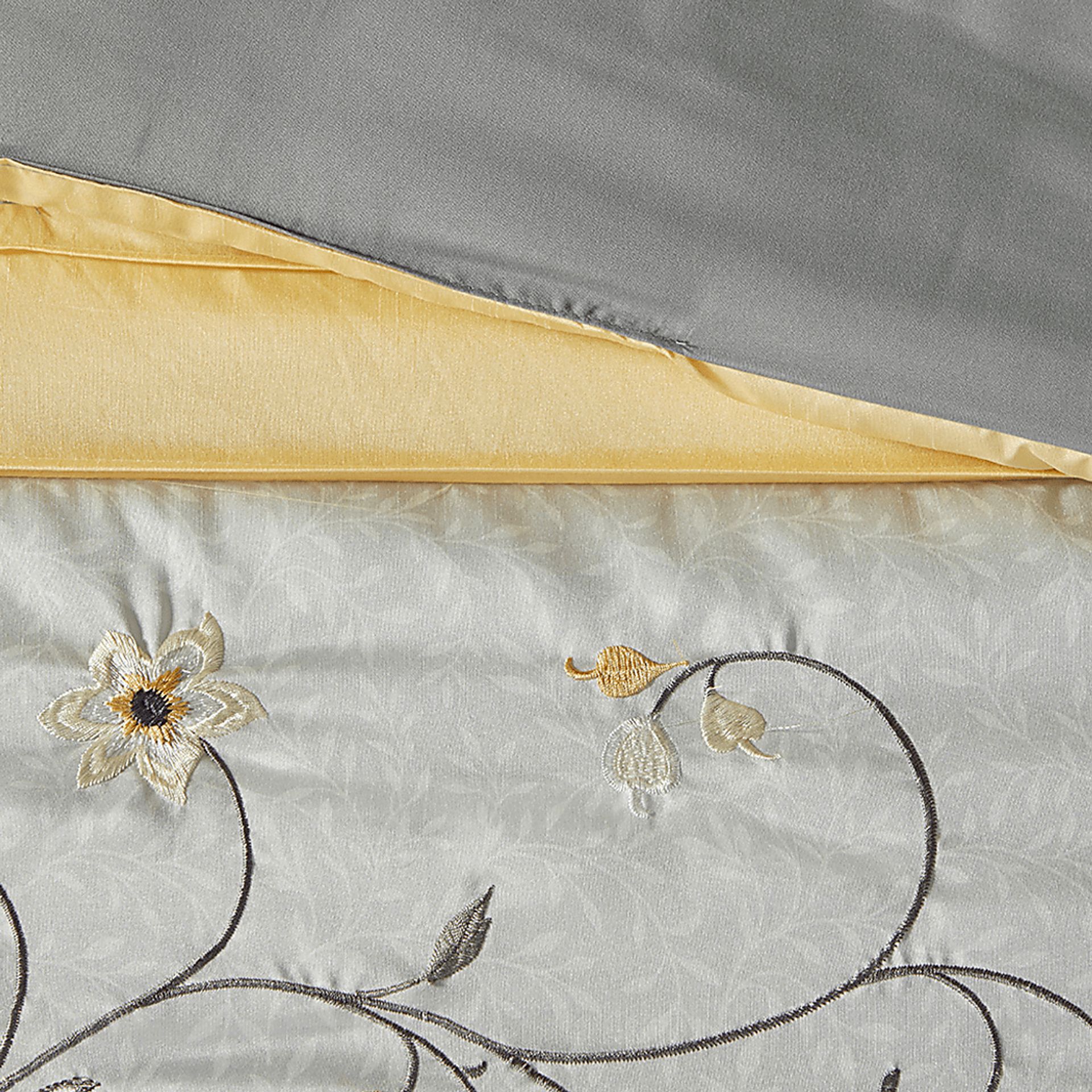 Dodt Yellow Gray 7 Pc King Comforter Set - Image 11