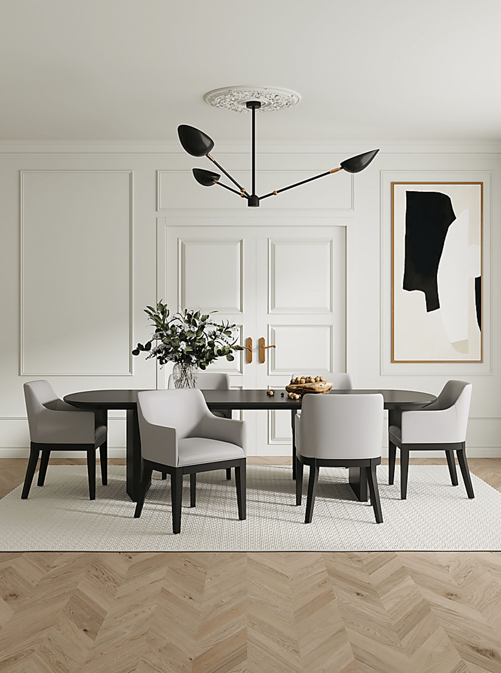 Doescher Light Gray Arm Chair - Image 2
