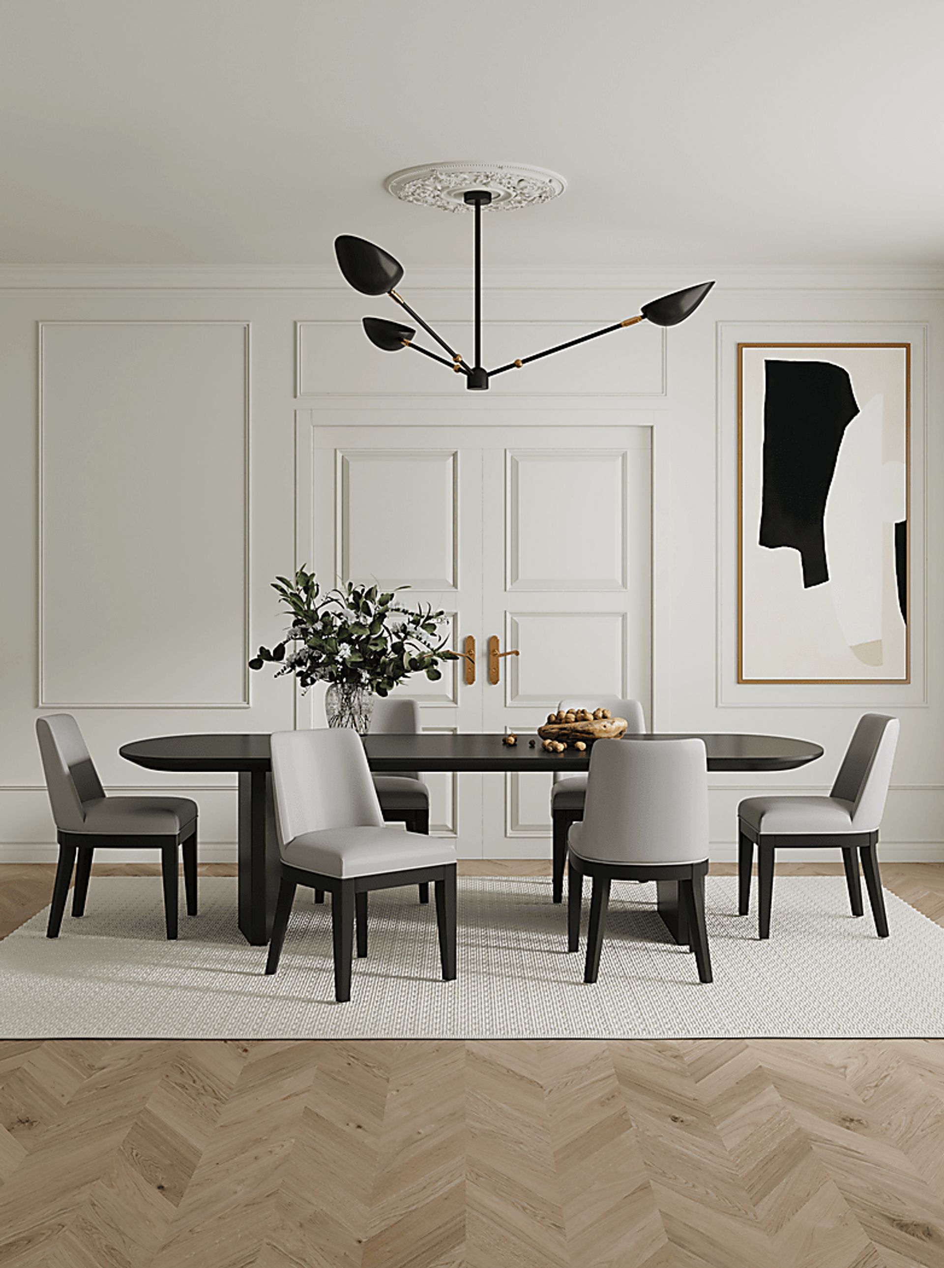 Doescher Light Gray Dining Chair, Set of 2 - Image 2