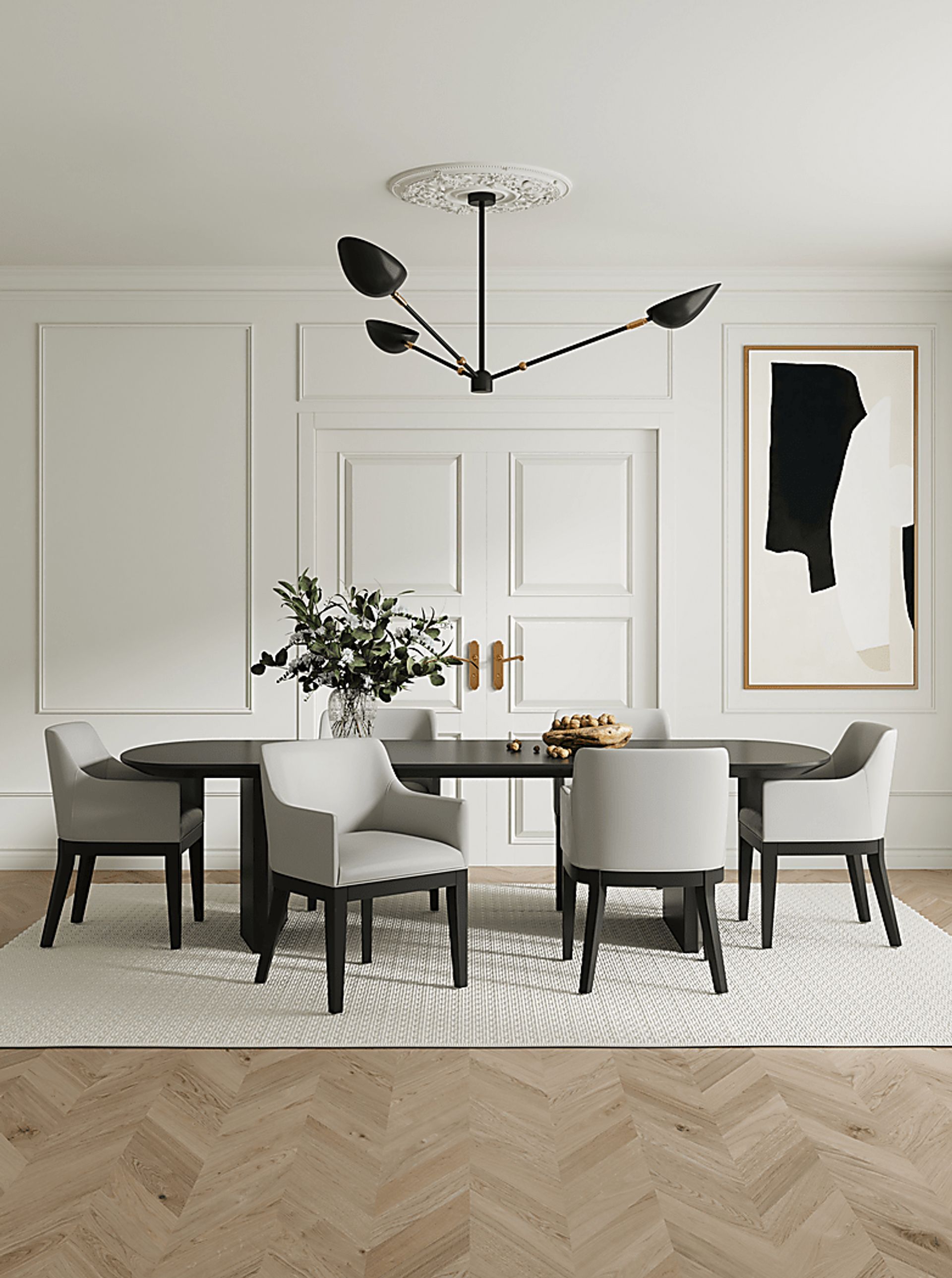 Doescher Stone Gray Arm Chair - Image 2