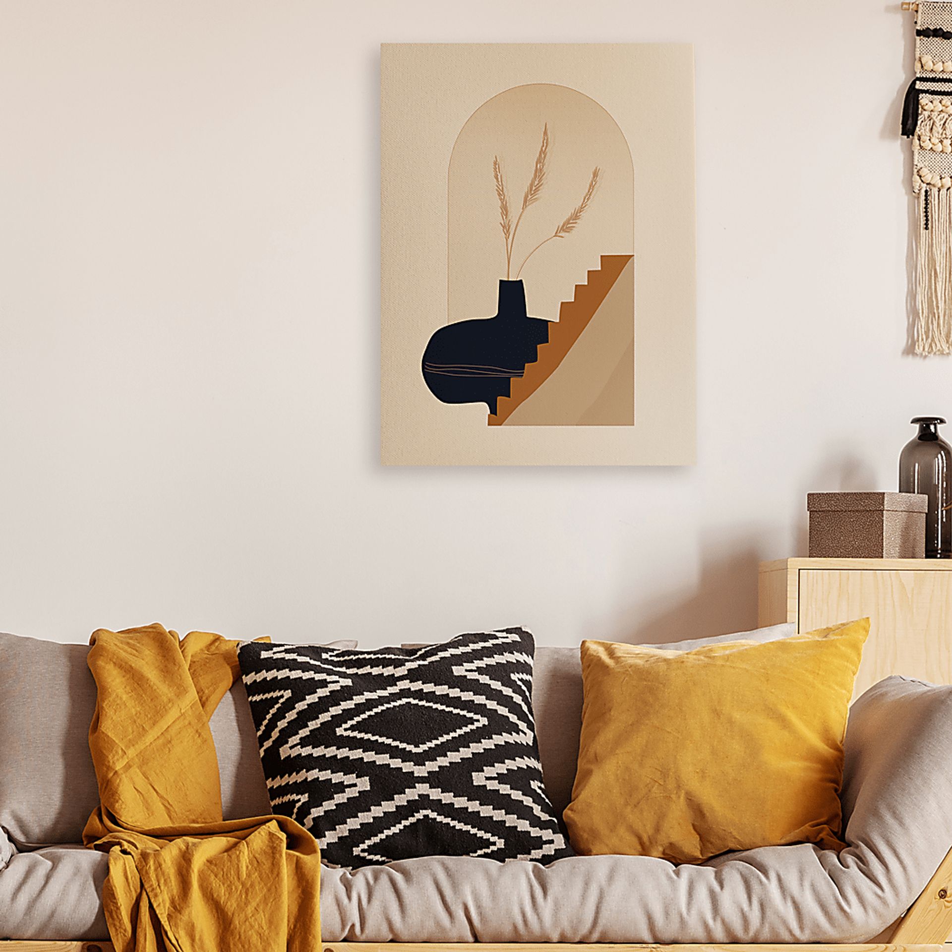 Dogone Cream Canvas Wall Art - Image 2