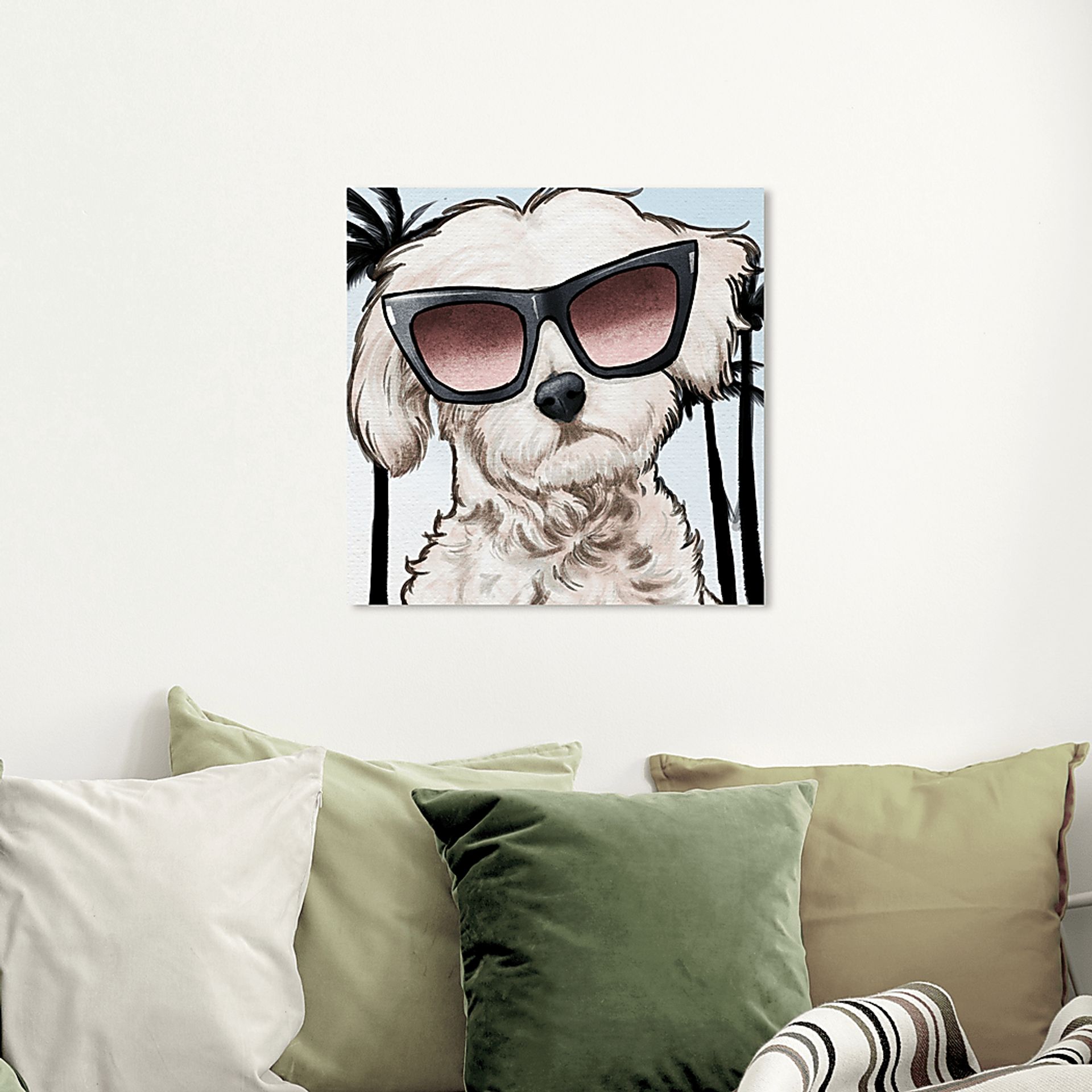Dogs of LA II White Artwork - Image 2