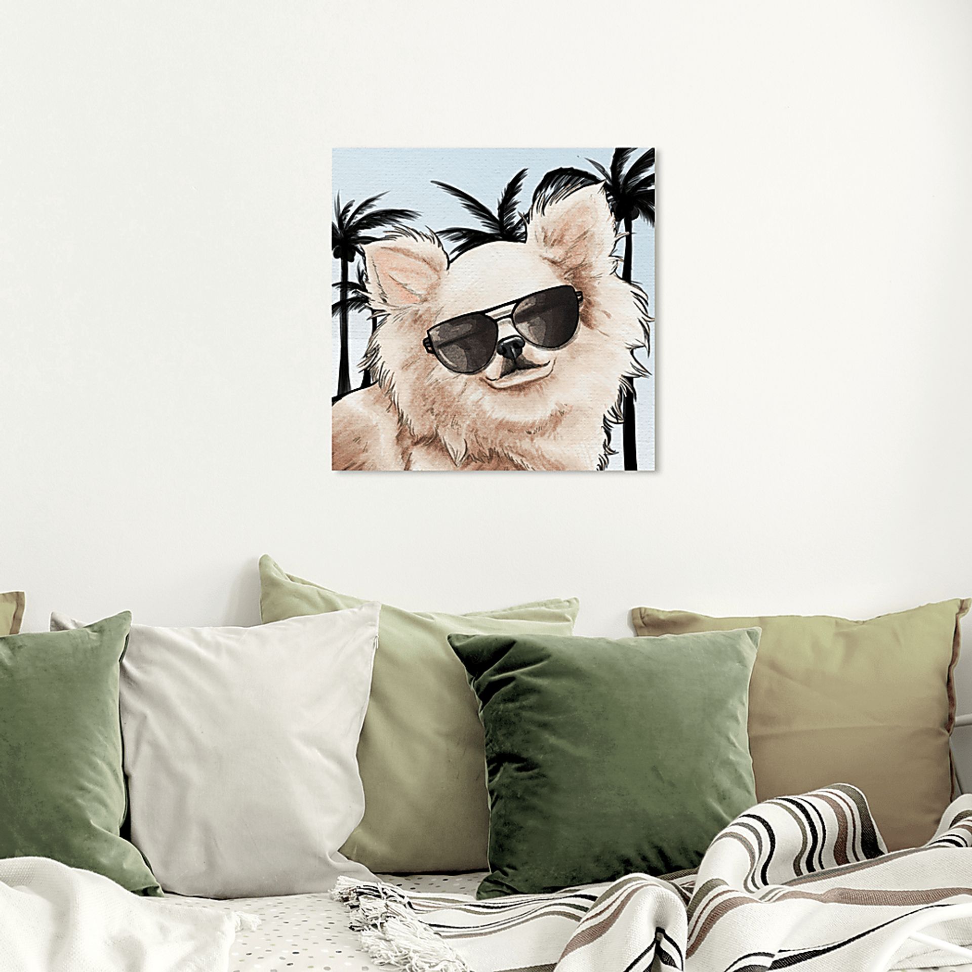 Dogs of LA III White Artwork - Image 2