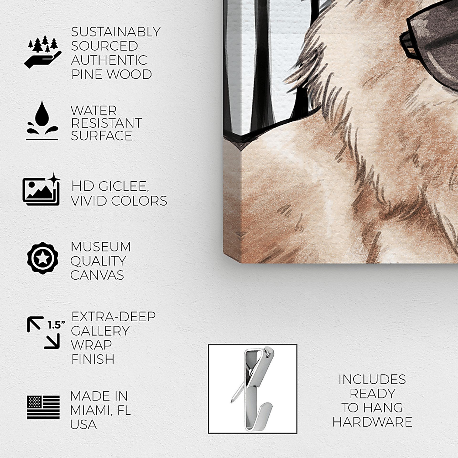 Dogs of LA III White Artwork - Image 3