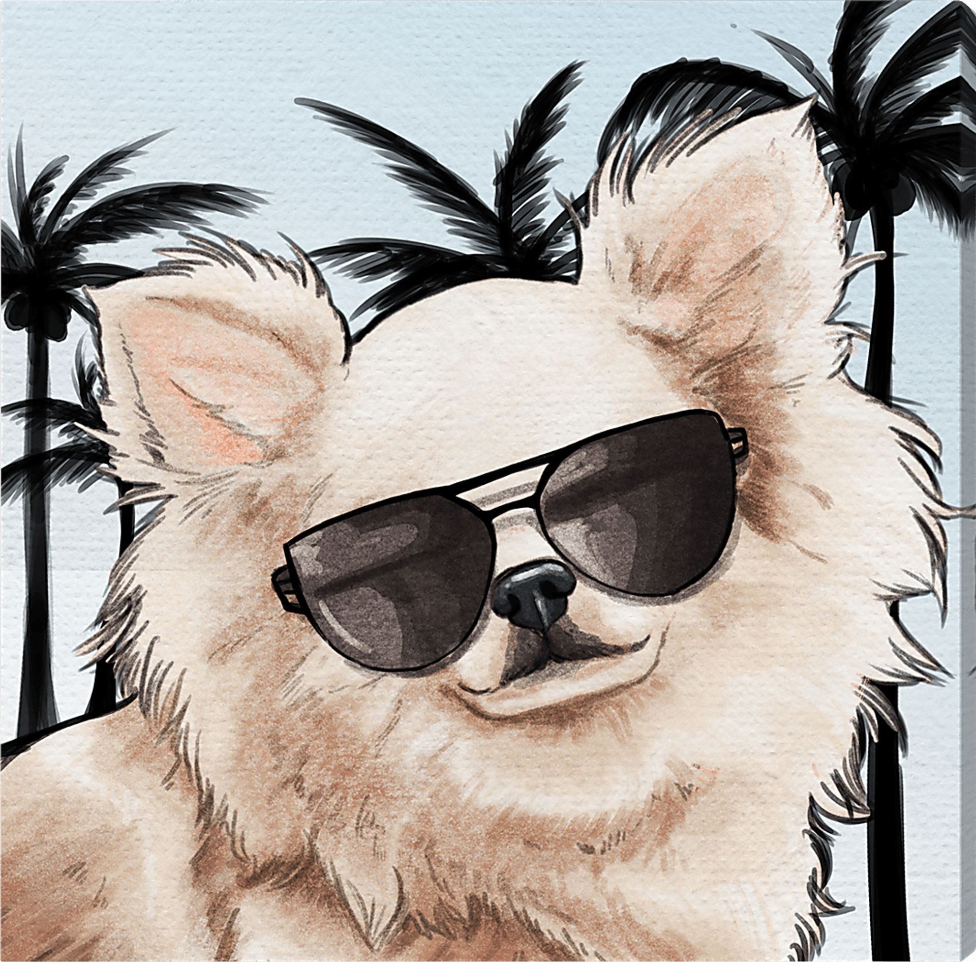 Dogs of LA III White Artwork - Image 1