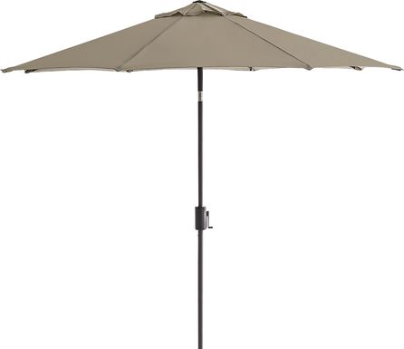 Doheny Point Bronze 9' Octagon Beige Outdoor Umbrella with 50 lb. Base