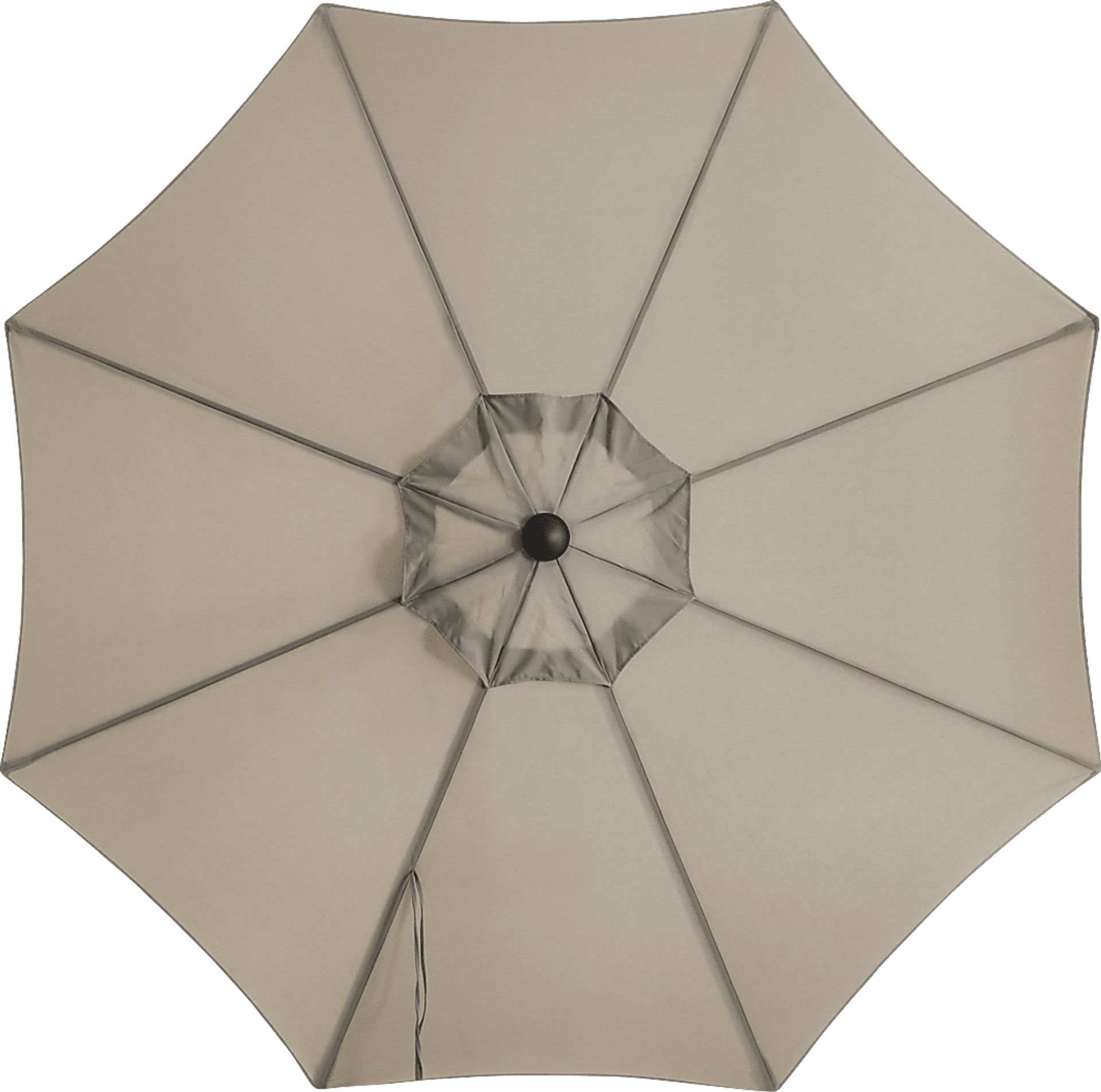 Doheny Point Bronze 9' Octagon Beige Outdoor Umbrella with 80 lb. Base - Image 3