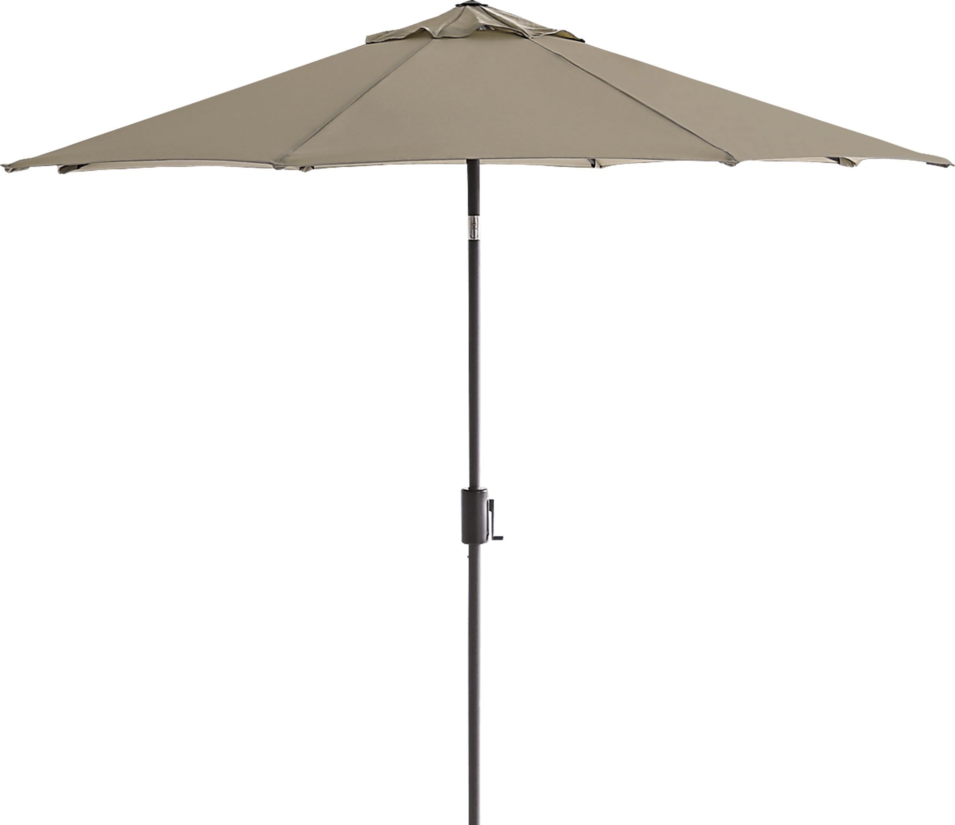 Doheny Point Bronze 9' Octagon Beige Outdoor Umbrella with 80 lb. Base - Image 1