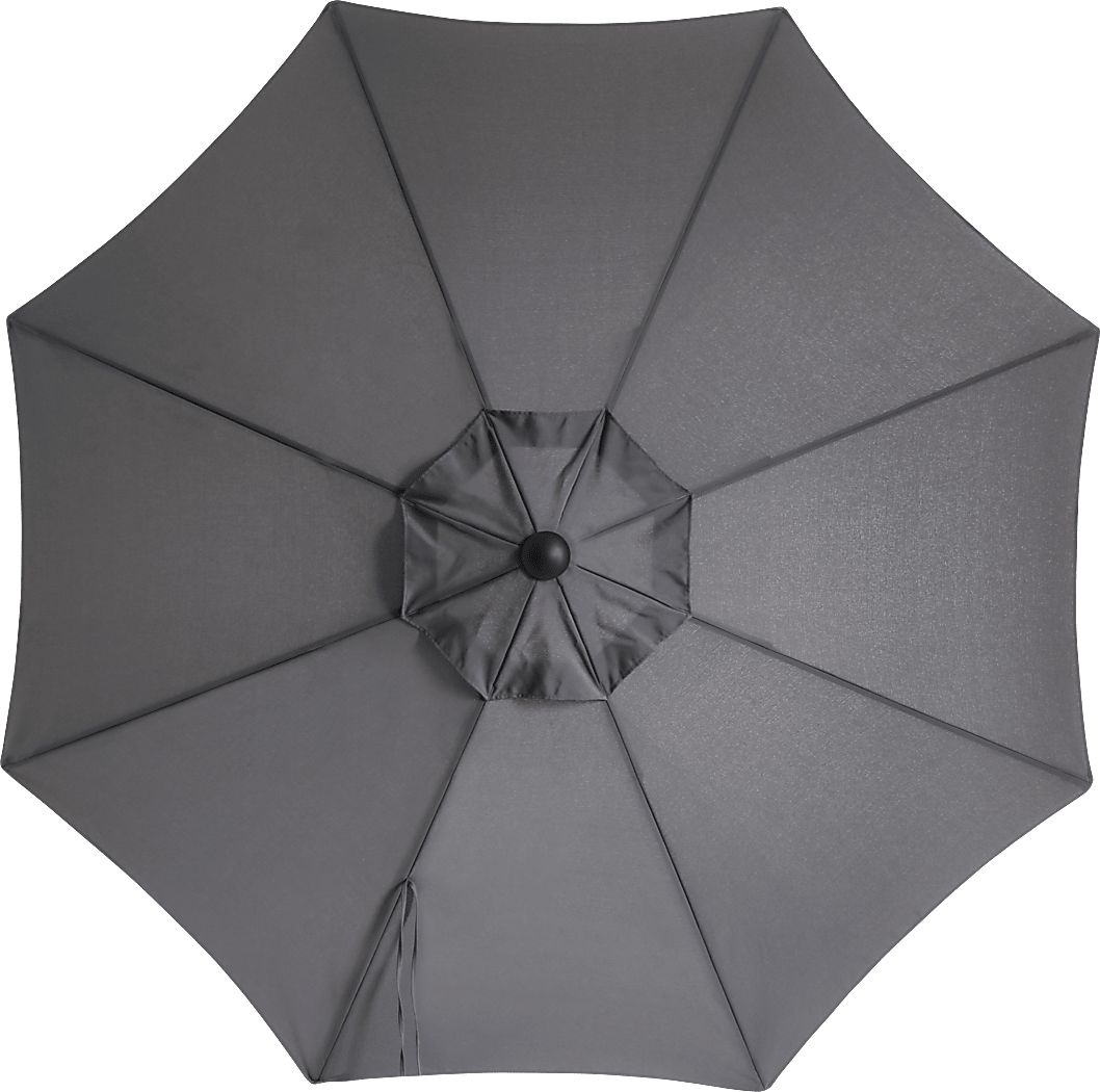 Doheny Point Bronze 9' Octagon Gray Outdoor Umbrella - Thumbnail 2