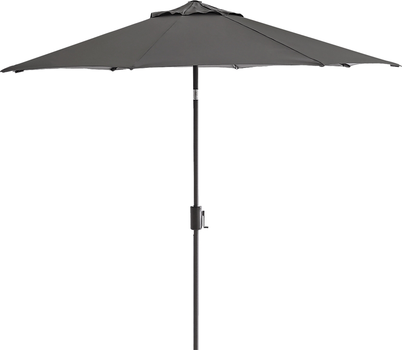 Doheny Point Bronze 9' Octagon Gray Outdoor Umbrella with 50 lb. Base