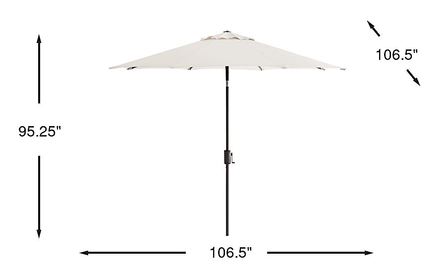Doheny Point Bronze 9' Octagon Natural Outdoor Umbrella - Thumbnail 4