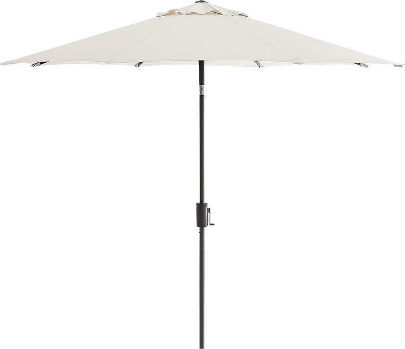 Doheny Point Bronze 9' Octagon Natural Outdoor Umbrella with 50 lb. Base