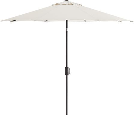 Doheny Point Bronze 9' Octagon Natural Outdoor Umbrella with 80 lb. Base