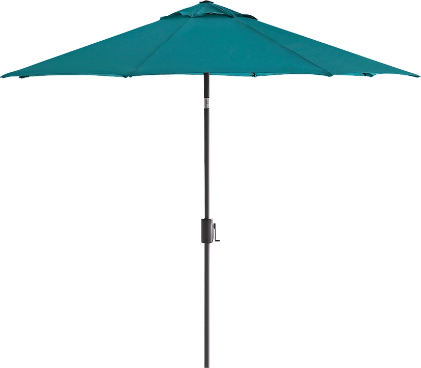Doheny Point Bronze 9' Octagon Turquoise Outdoor Umbrella with 50 lb. Base