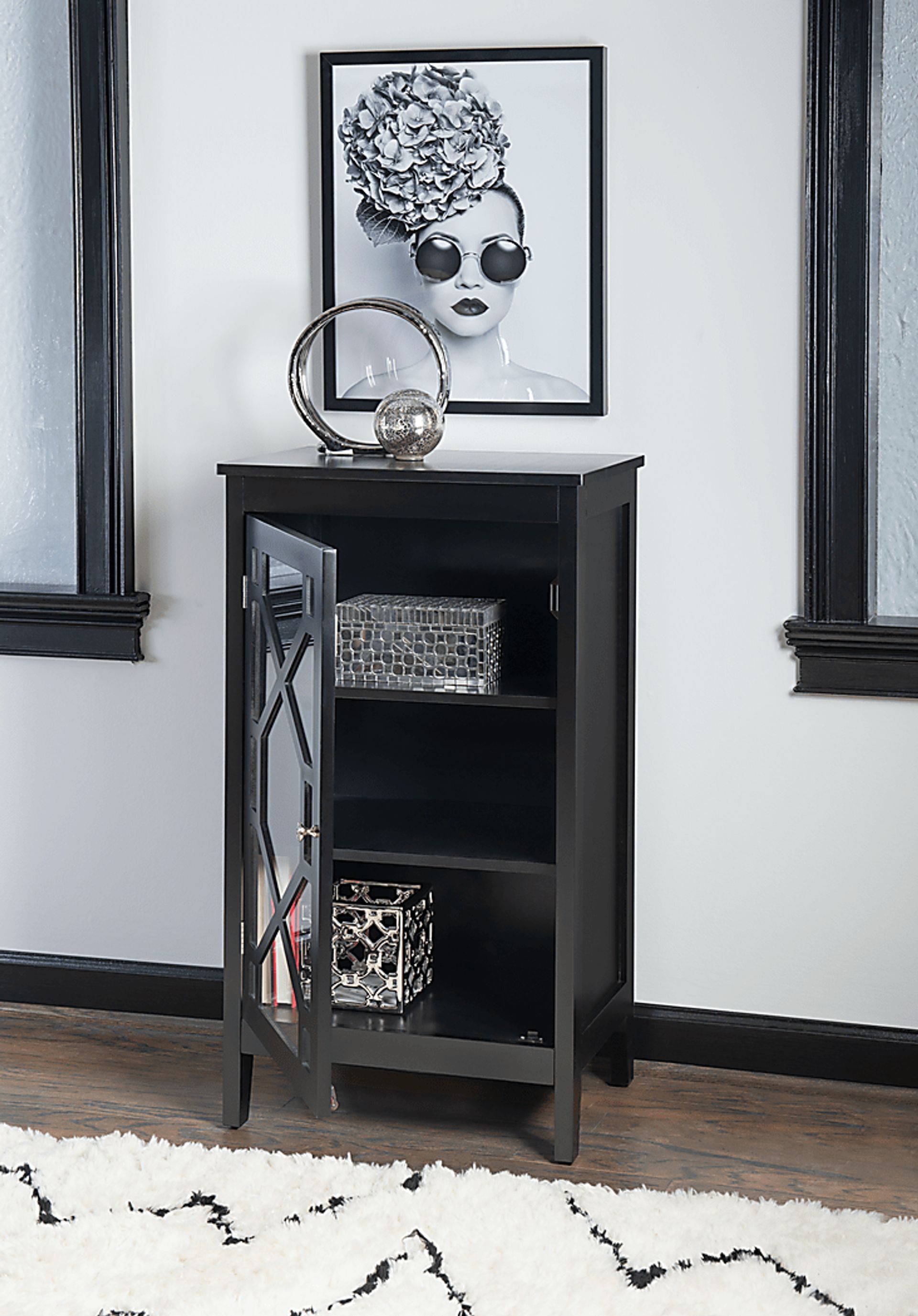 Dokuru Black Accent Cabinet, Small - Image 4