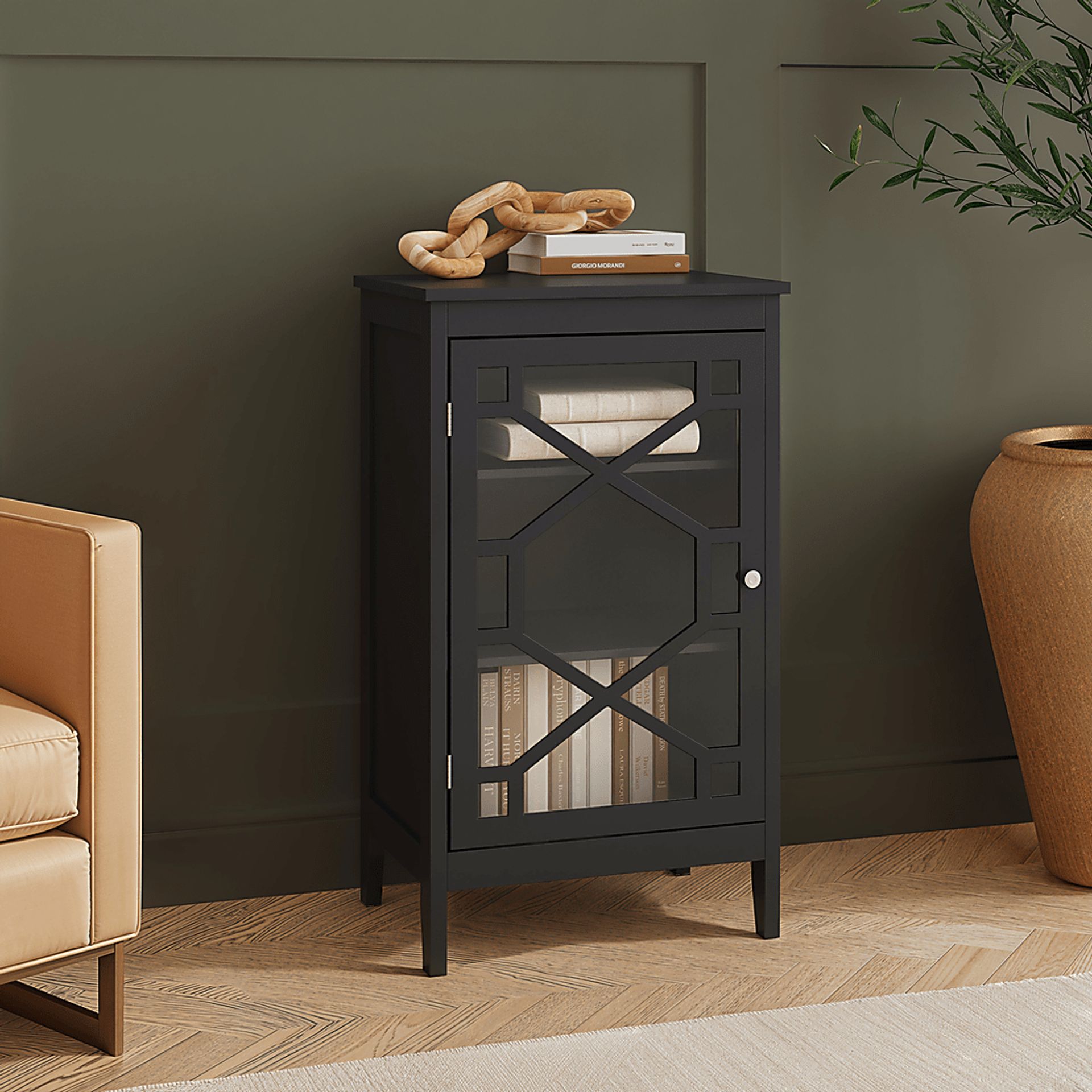 Dokuru Black Accent Cabinet, Small - Image 5