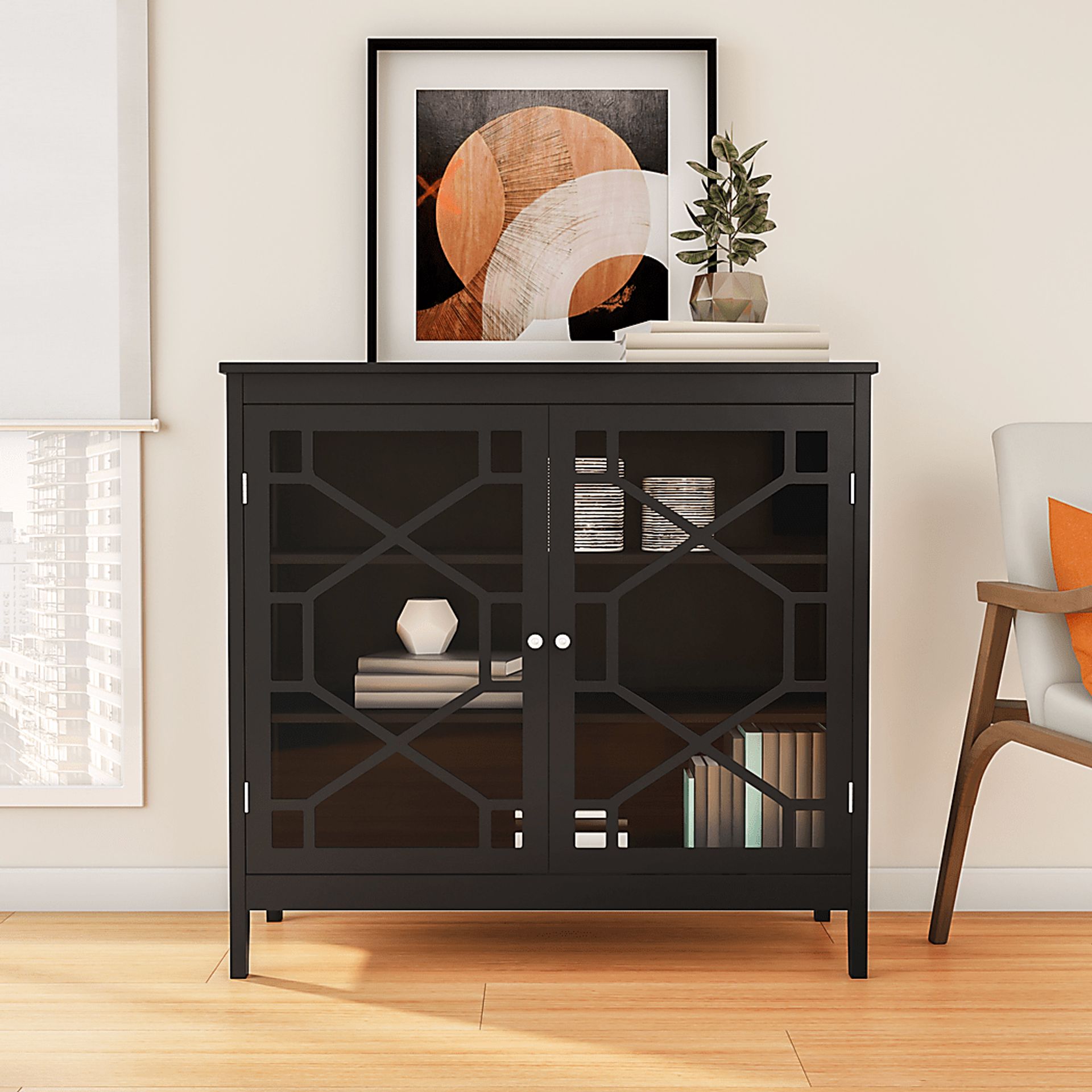 Dokuru Black Accent Cabinet - Image 2