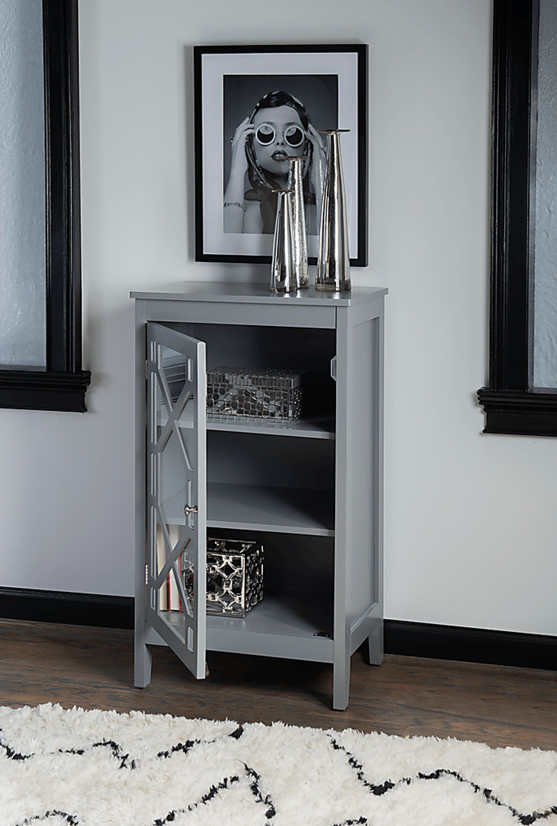Dokuru Gray Accent Cabinet, Small - Image 3
