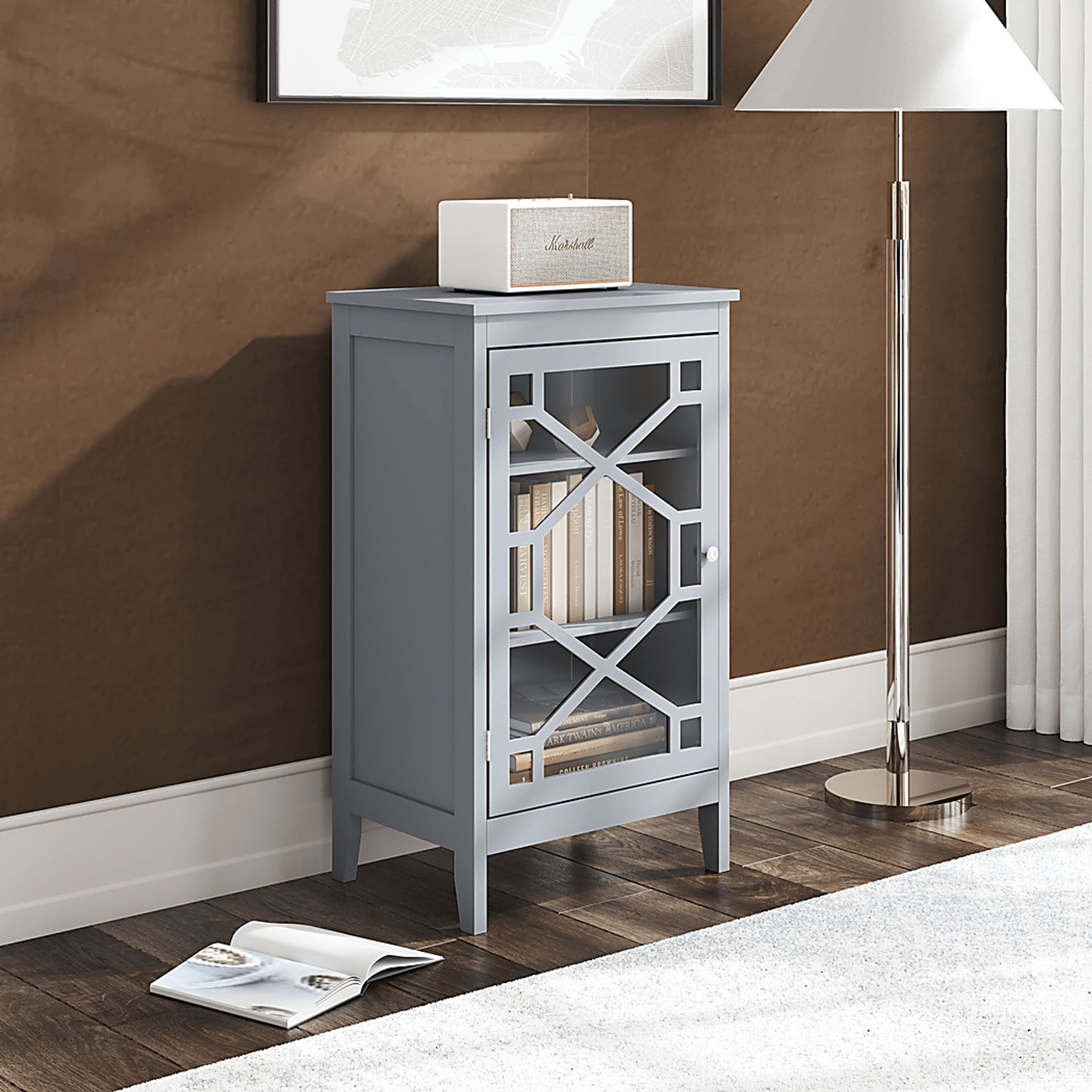 Dokuru Gray Accent Cabinet, Small - Image 4