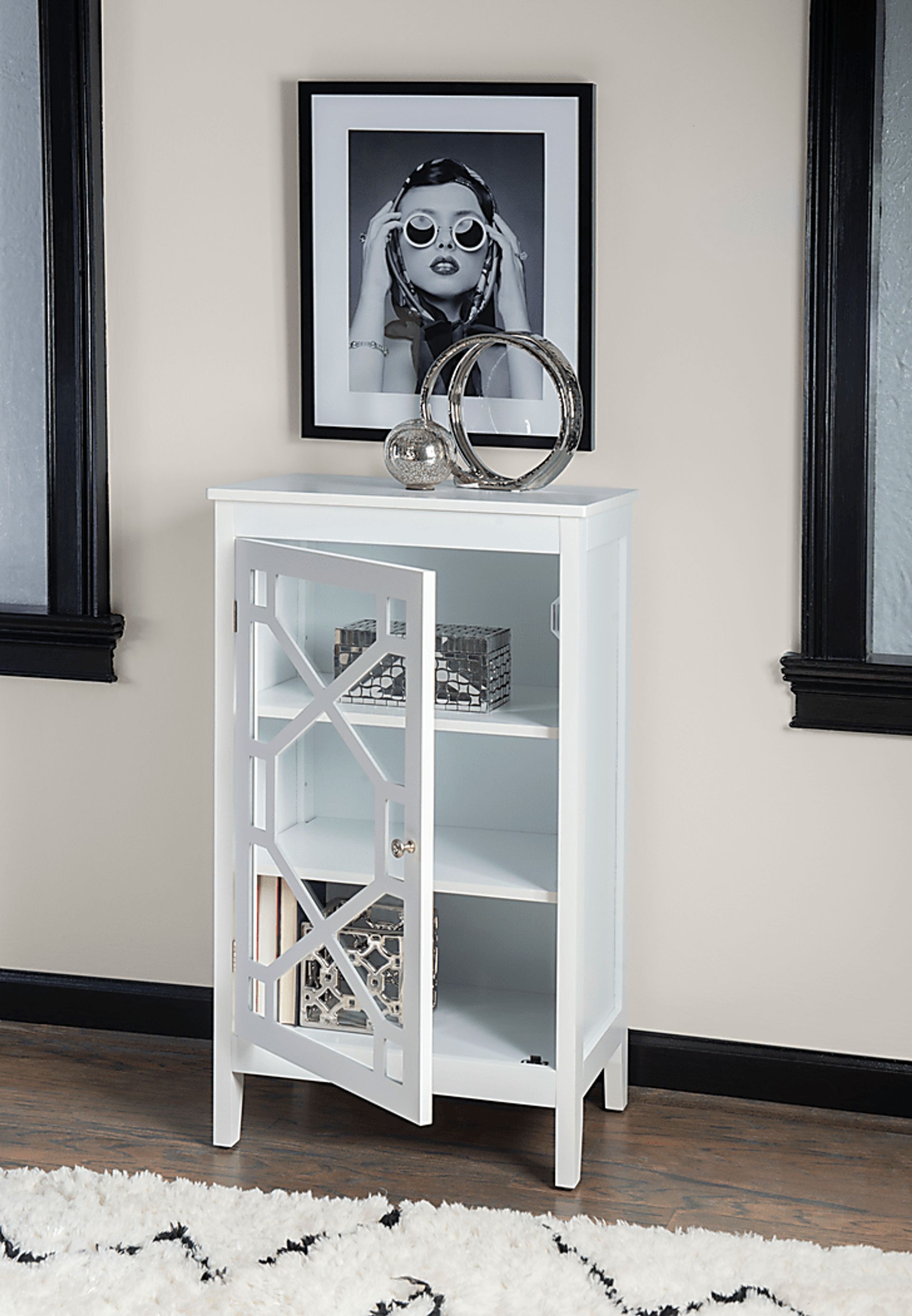 Dokuru White Accent Cabinet, Small - Image 4