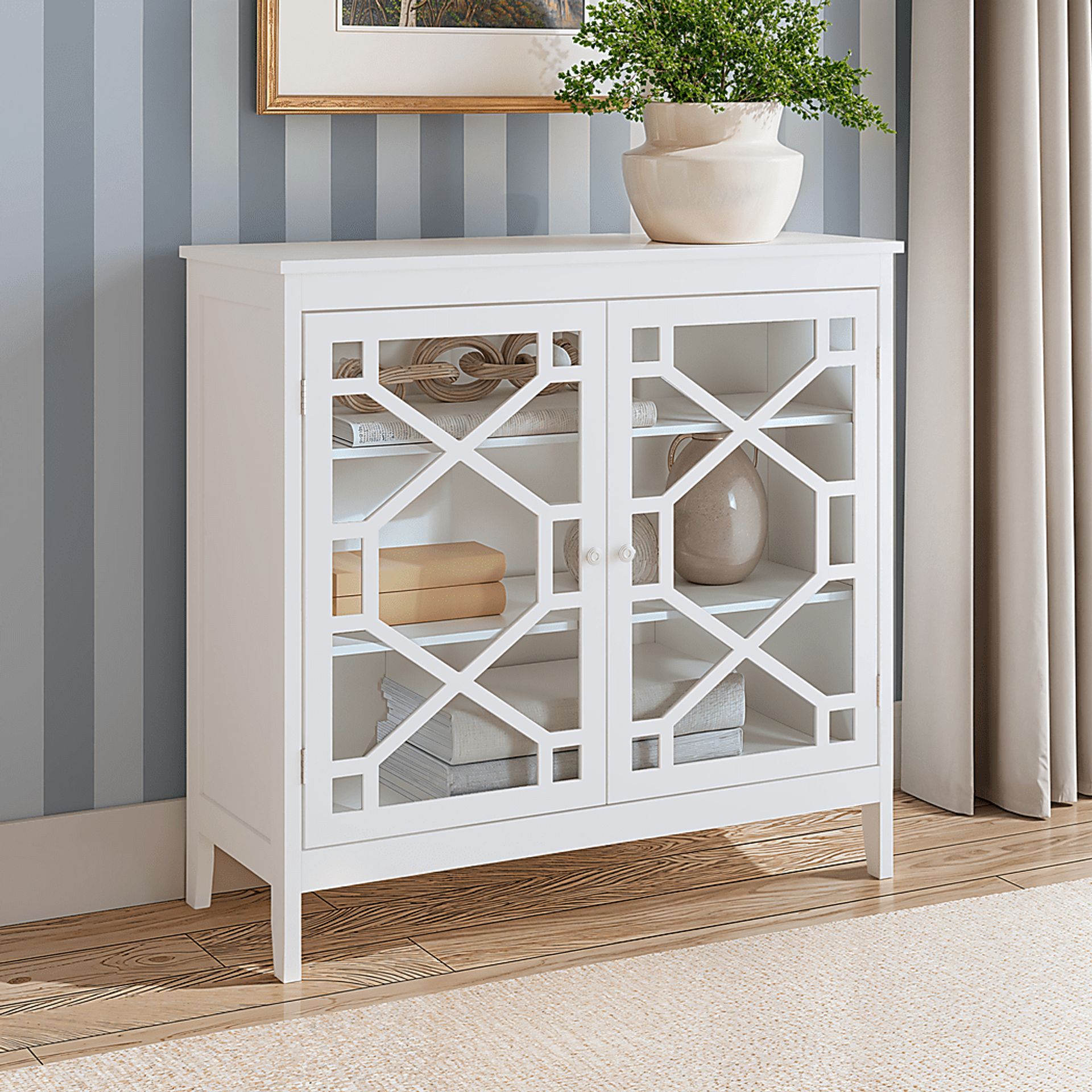 Dokuru White Accent Cabinet - Image 2
