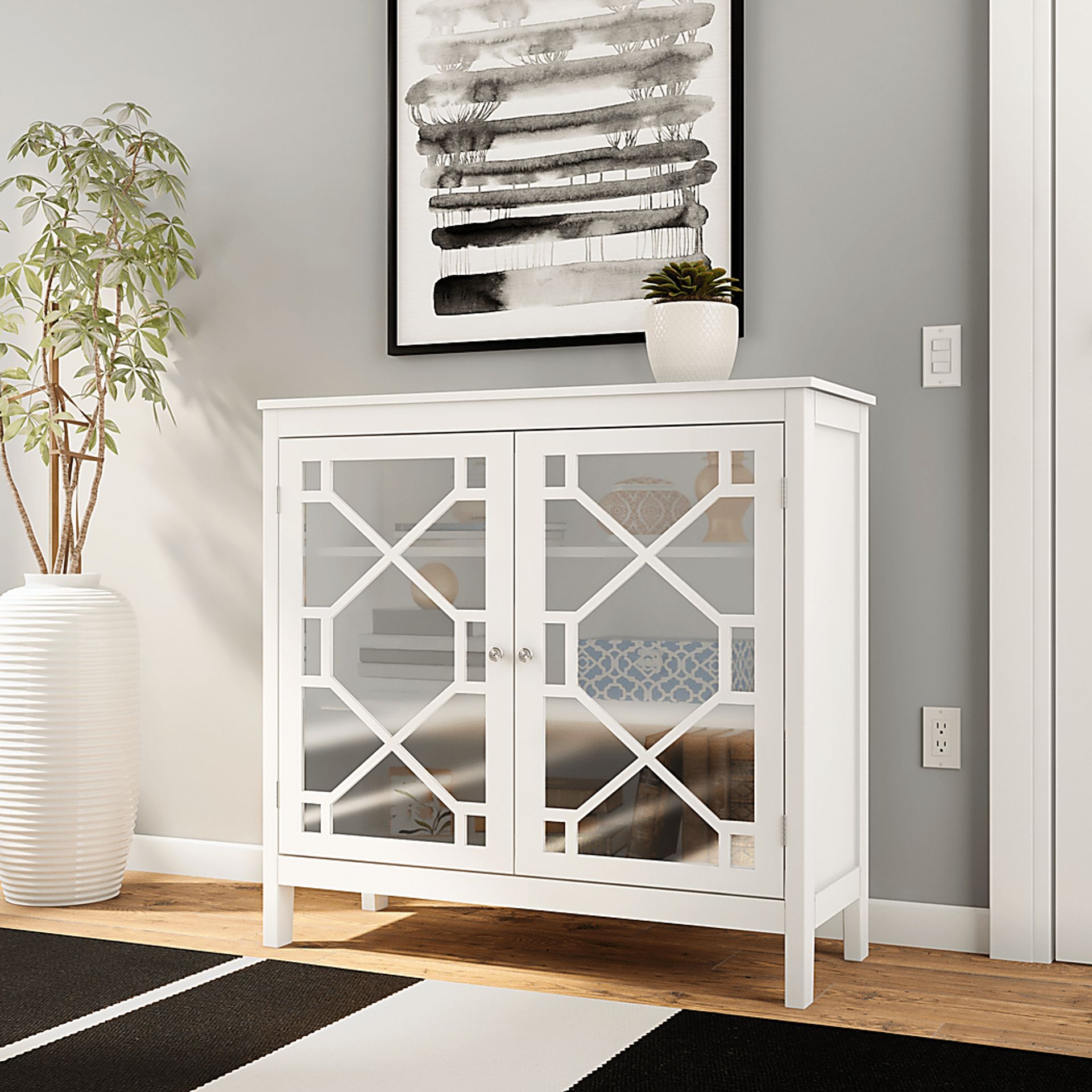 Dokuru White Accent Cabinet - Image 3