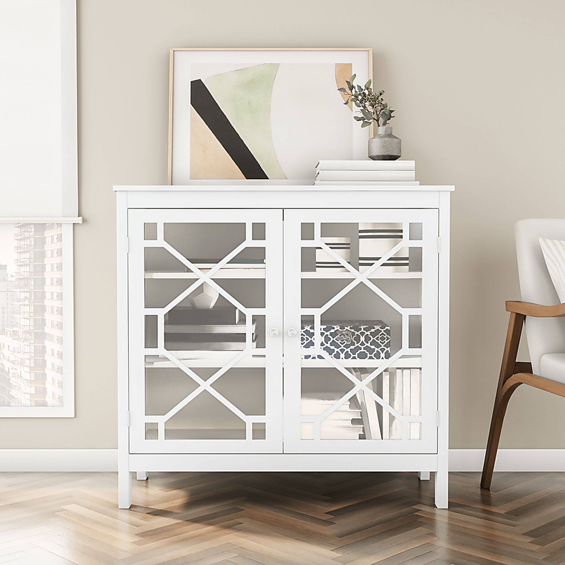 Dokuru White Accent Cabinet - Image 4