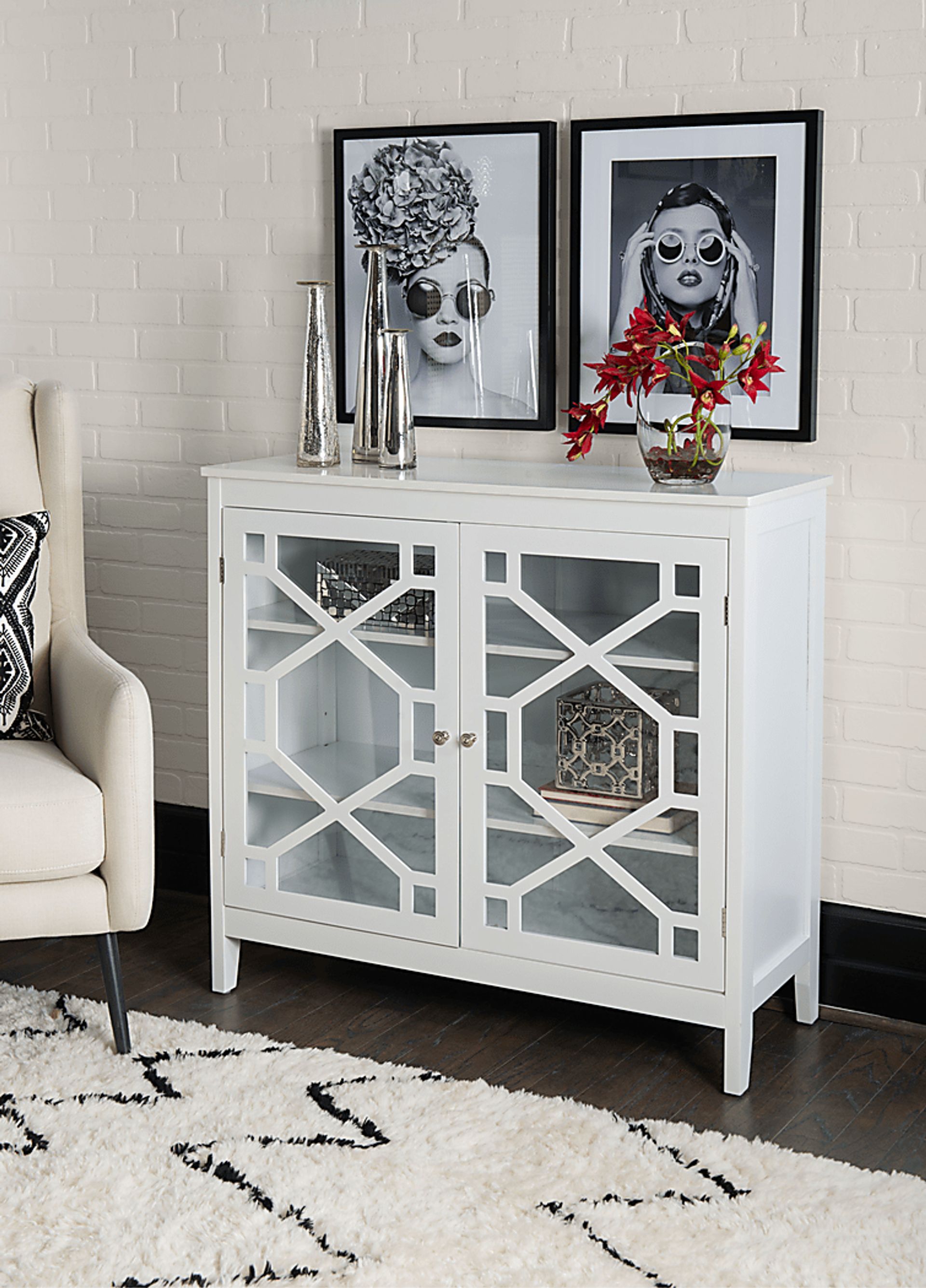 Dokuru White Accent Cabinet - Image 5