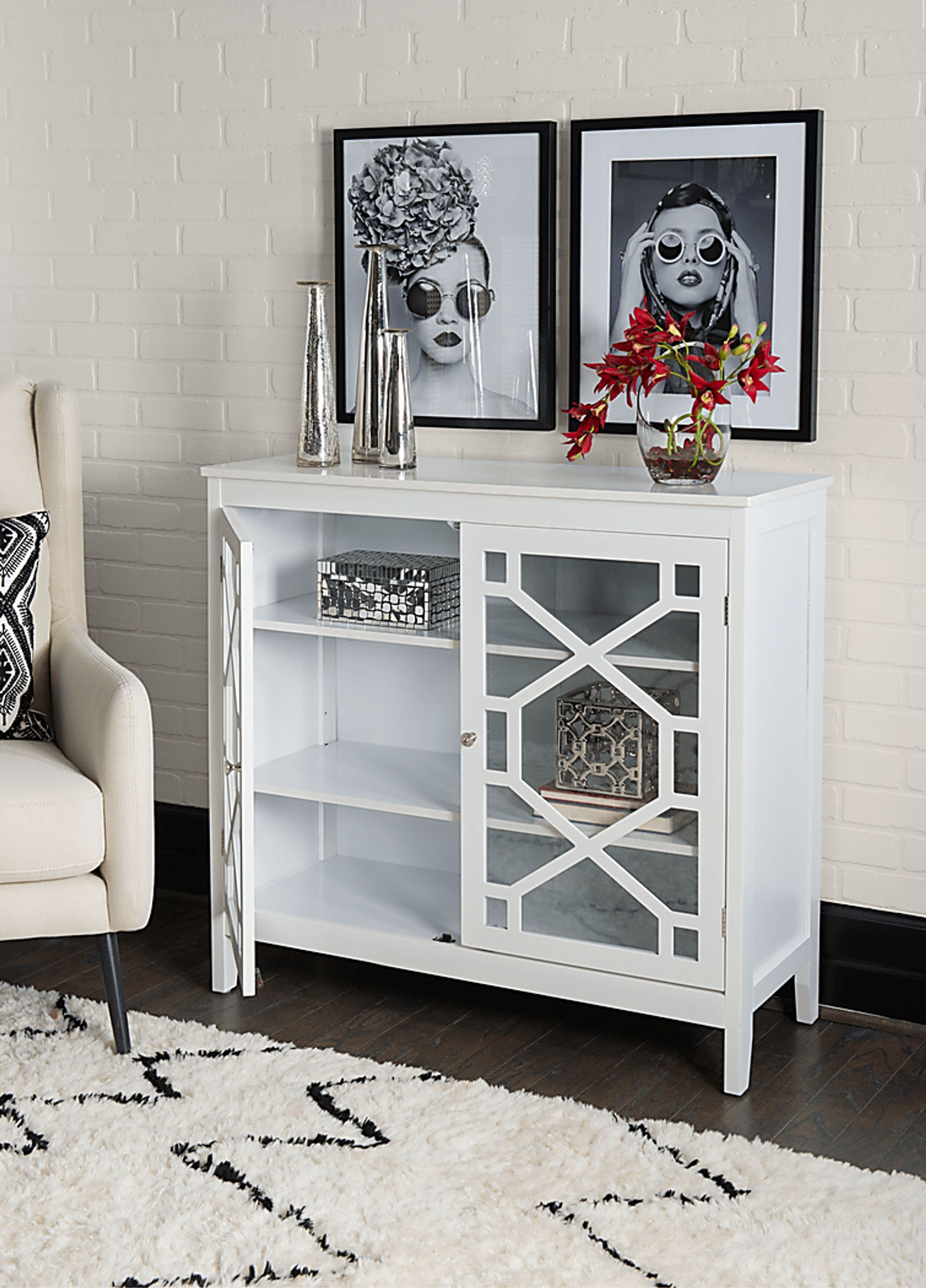 Dokuru White Accent Cabinet - Image 6