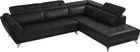 Dolcedo Black 5 Pc Leather Sectional Living Room