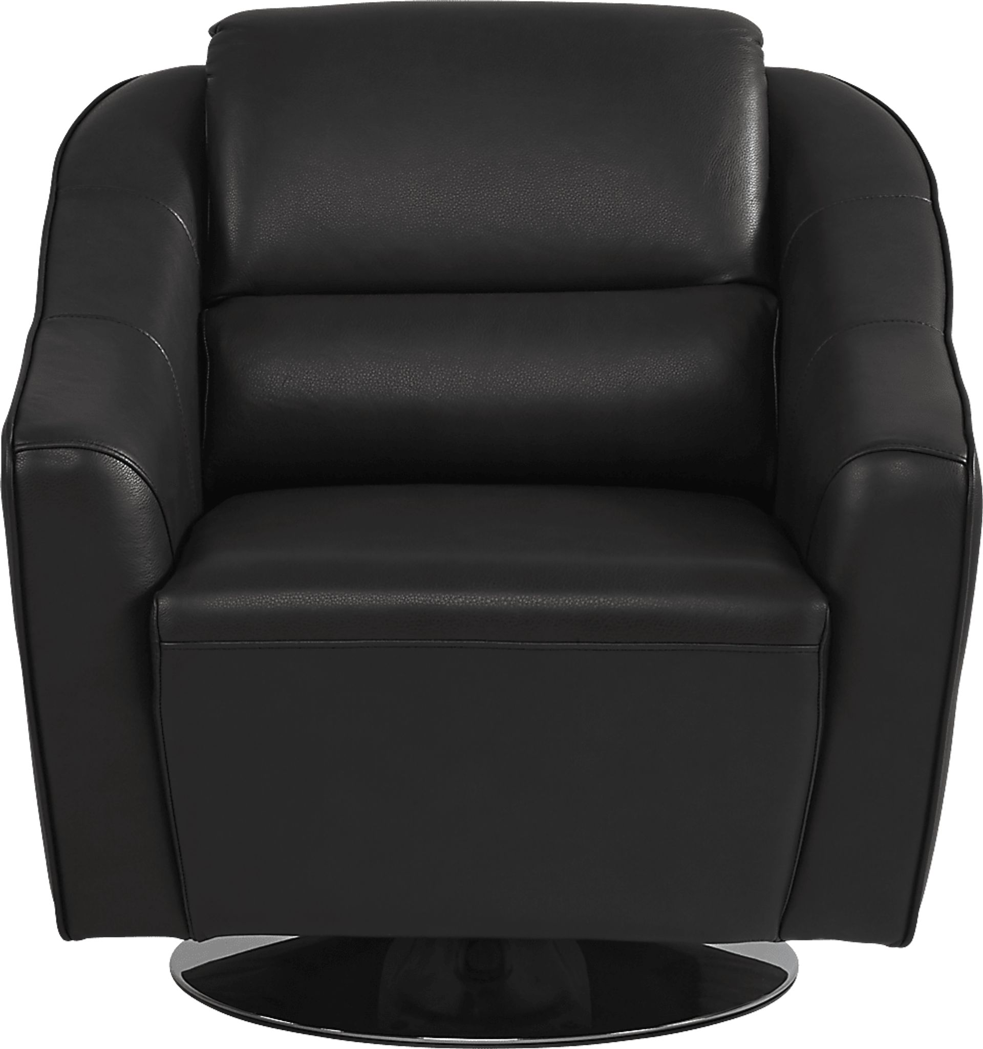 Dolcedo Black Leather Swivel Chair - Image 2