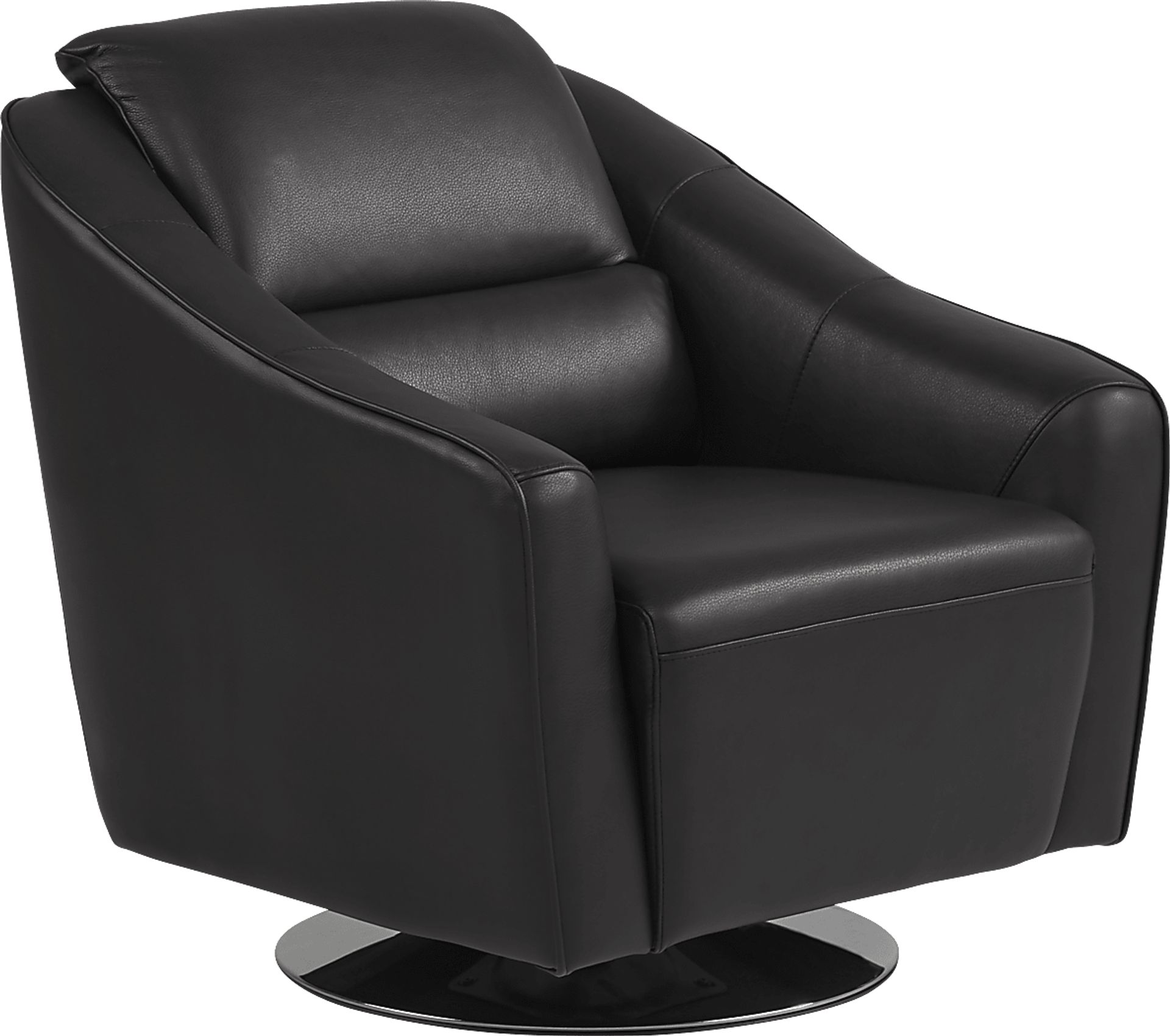 Dolcedo Black Leather Swivel Chair - Image 1
