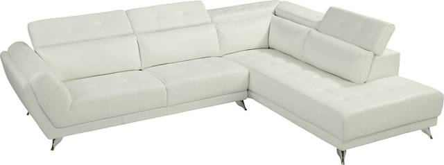 Dolcedo White 2 Pc Leather Sectional - Thumbnail - Image 3