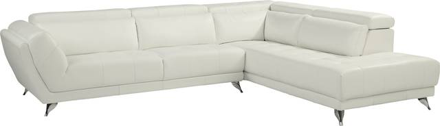 Dolcedo White 2 Pc Leather Sectional - Thumbnail - Image 1