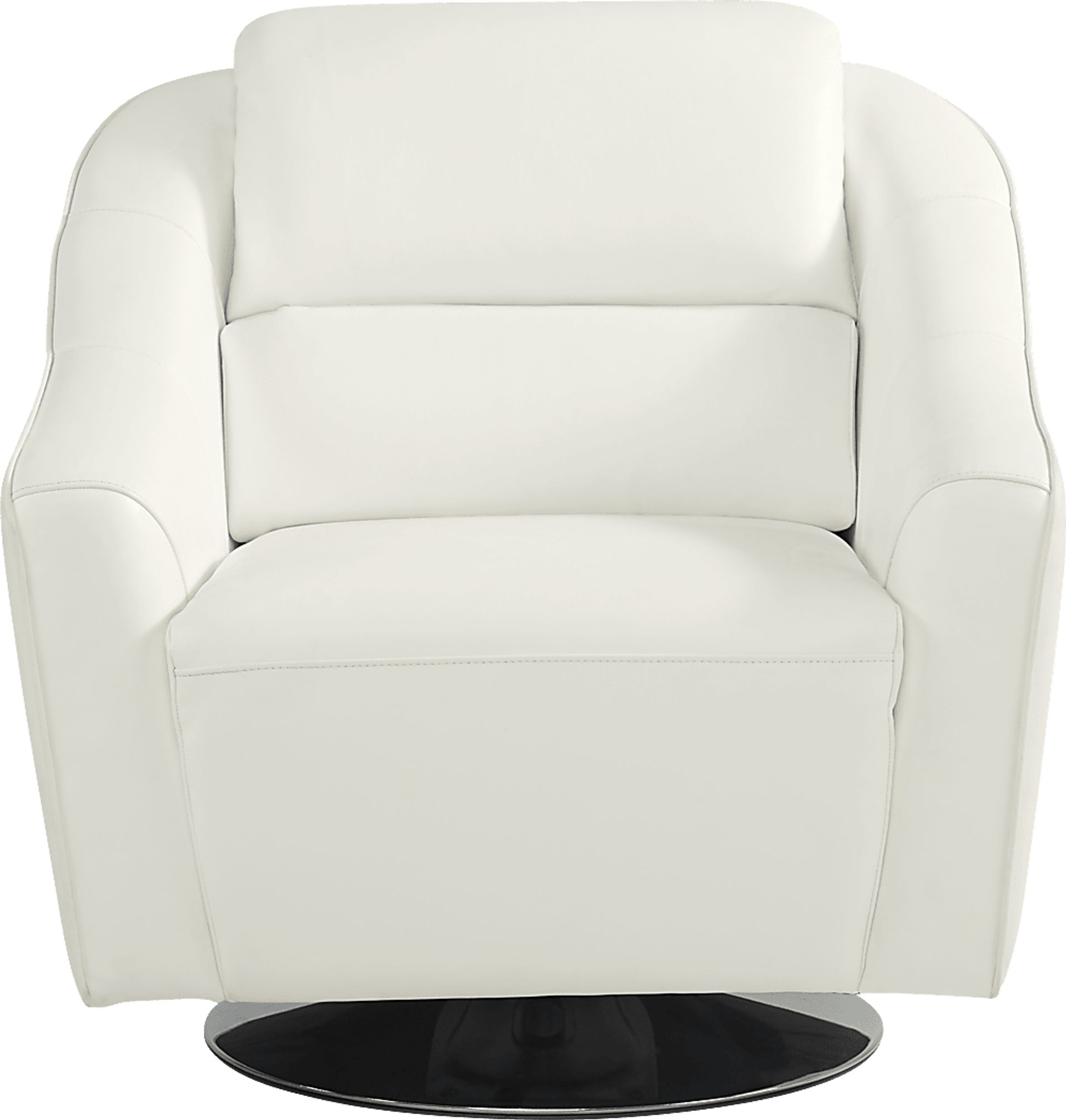 Dolcedo White Leather Swivel Chair - Image 2