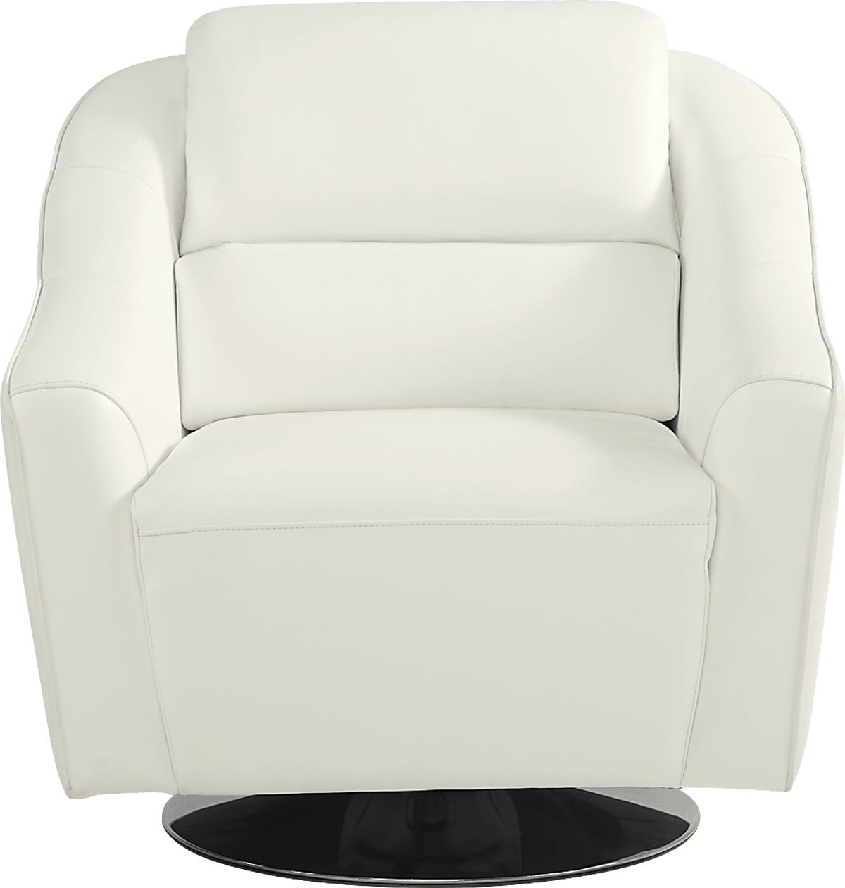Dolcedo White Leather Swivel Chair Rooms to Go
