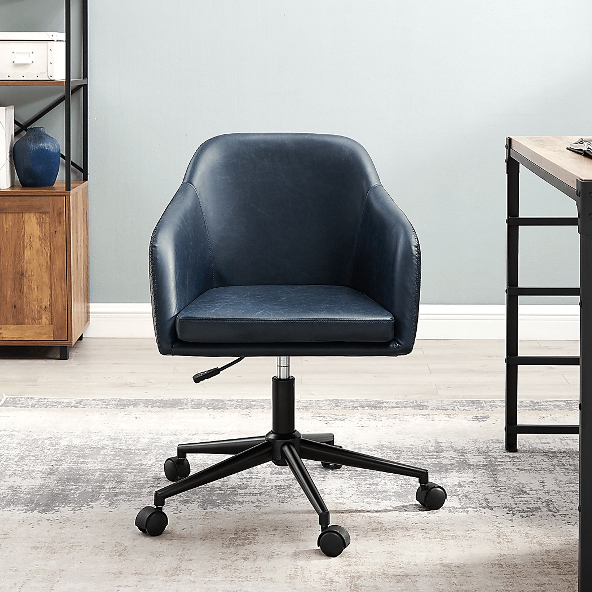 Dolfield Navy Desk Chair - Image 7