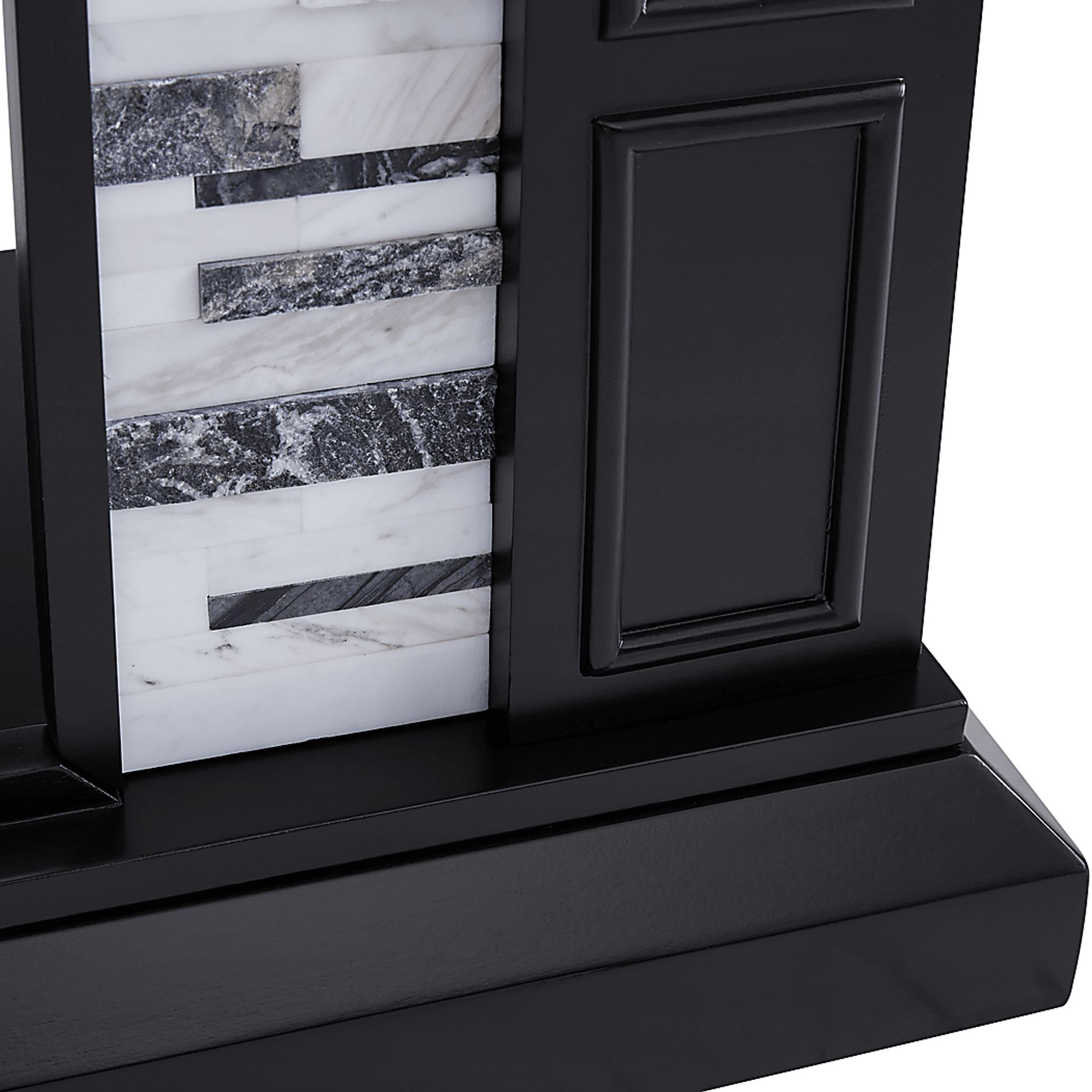 Doliver III Black 45 in. Console With Smart Electric Fireplace - Image 7