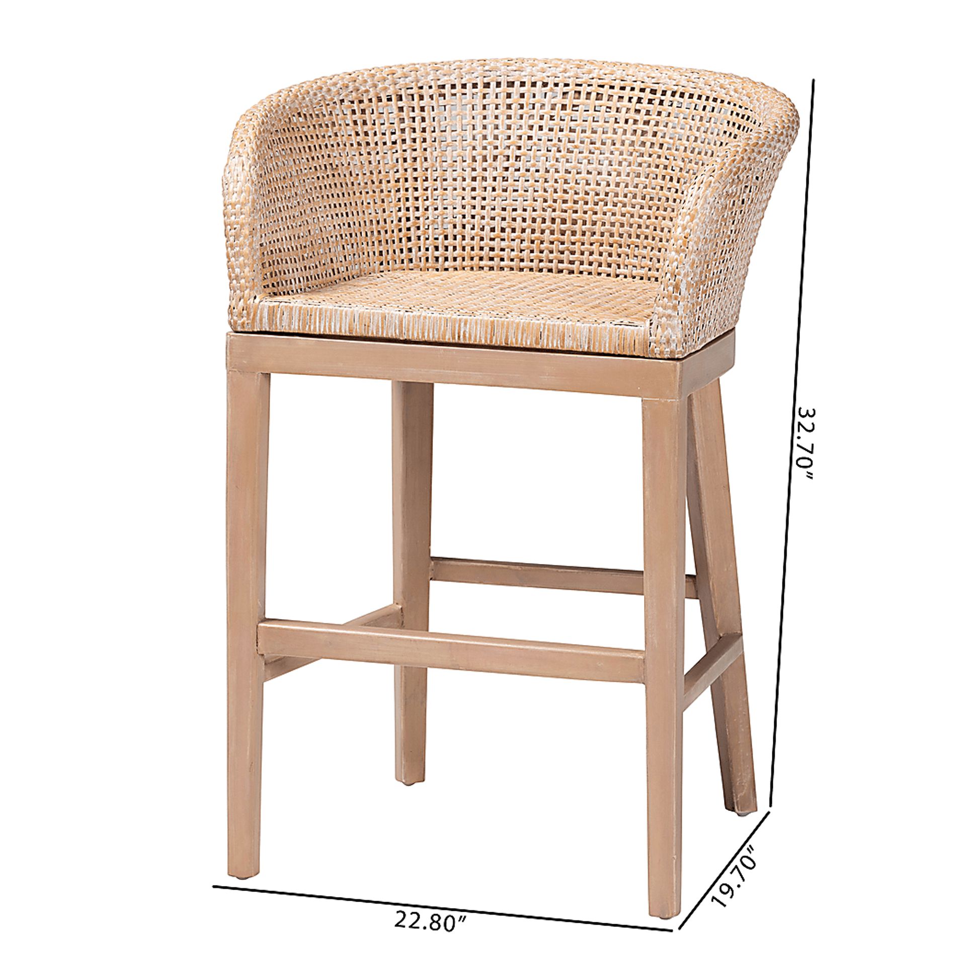 Dollard Light Brown Counter Stool - Image 10