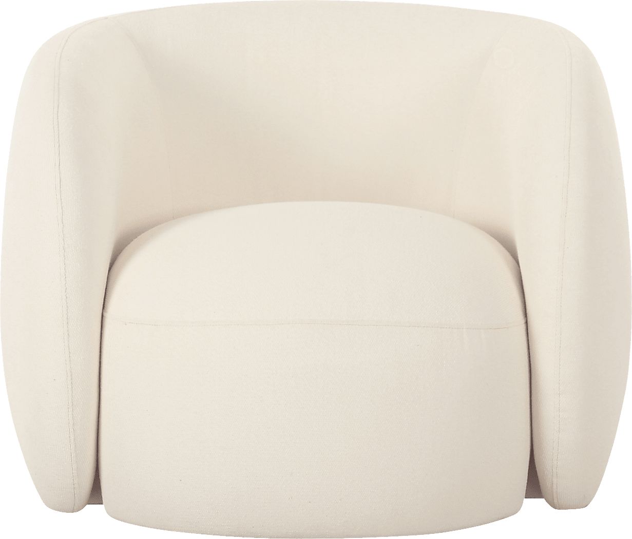 Dollava White Accent Chair