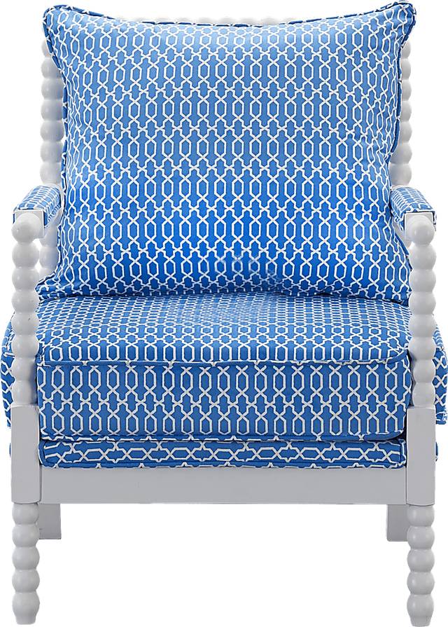 Dollison Blue Accent Chair - Thumbnail - Image 2