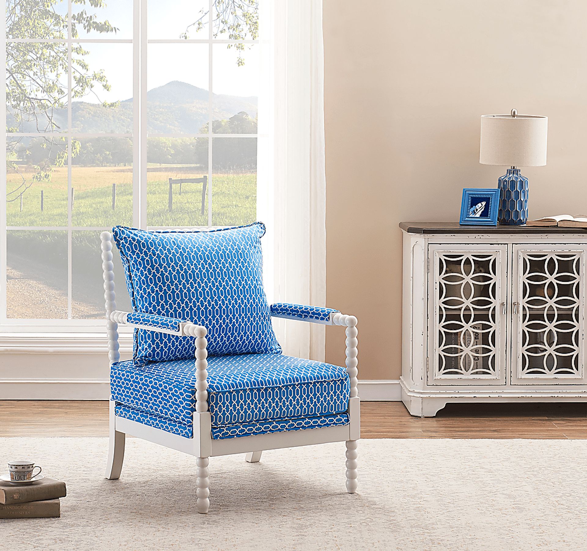 Dollison Blue Accent Chair - Image 4