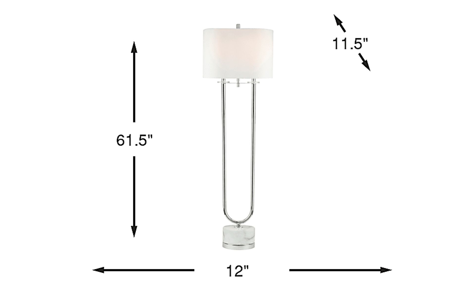Dimension Image. Please refer to the Dimension Tab on this page for dimension details.